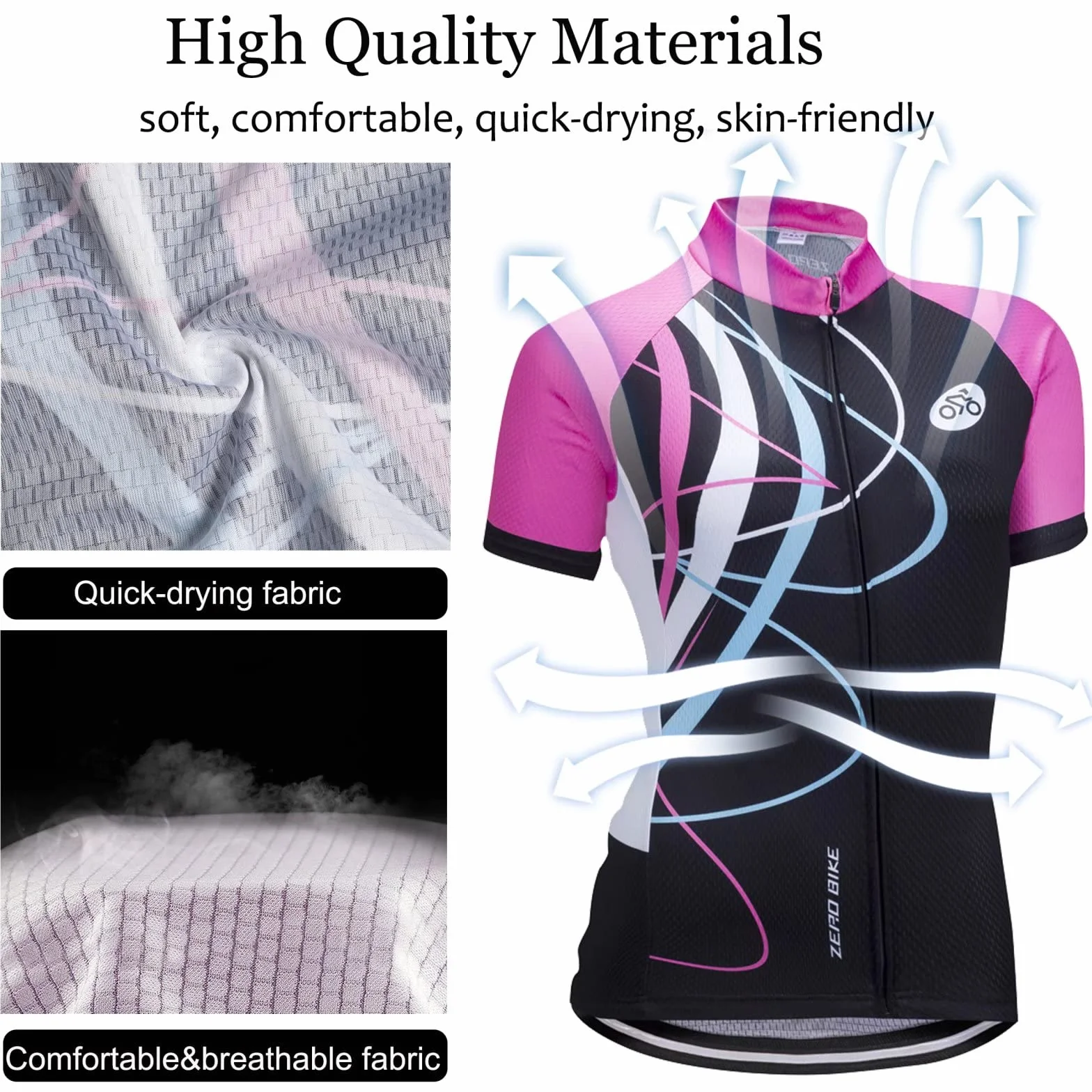 Manga Corta Ciclismo MTB Maillot para Mujer, Jersey Ropa Transpirable para Deportes al Aire Libre Ciclo Bicicleta