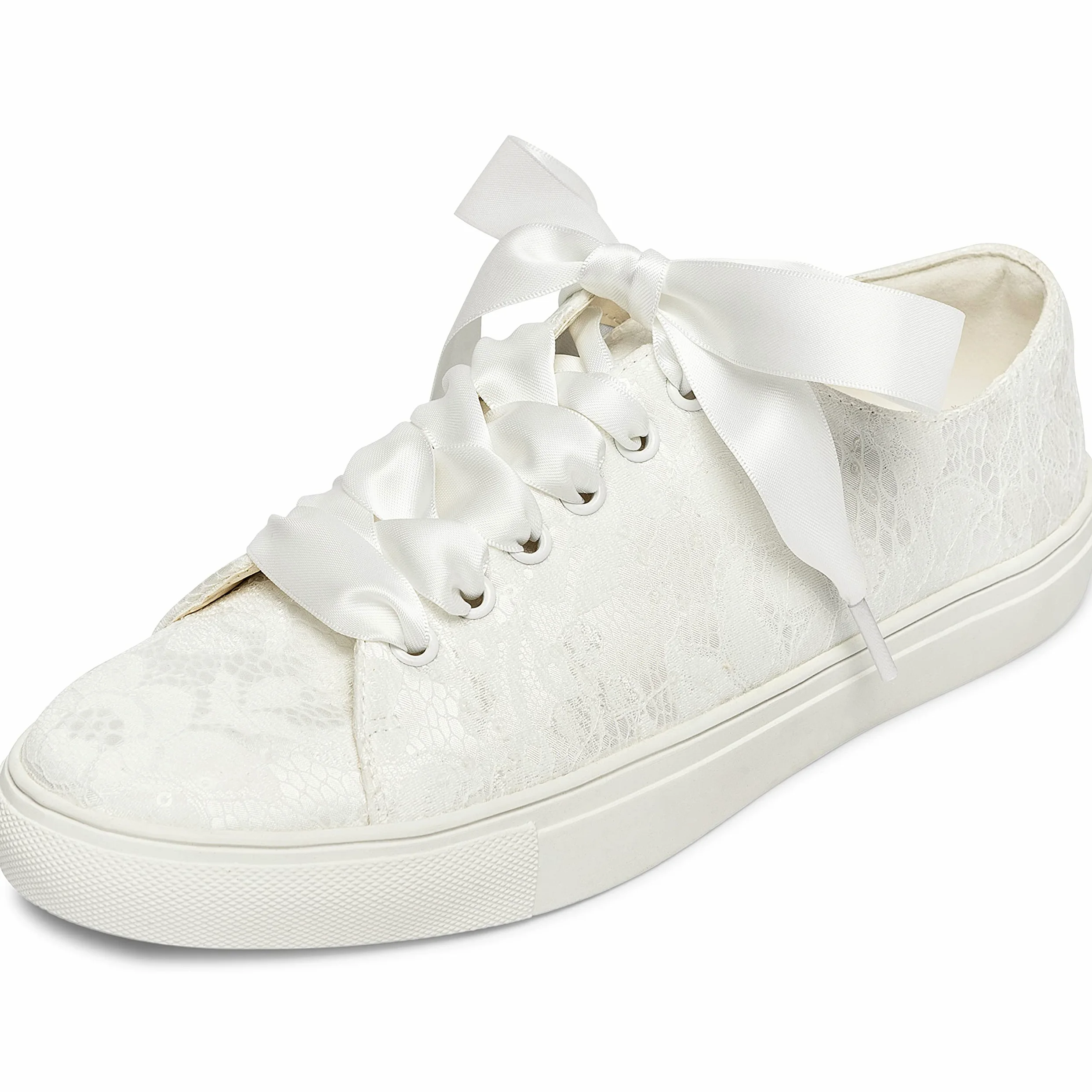 JIAJIA 8831Y Zapatos de Boda Zapatillas de Novia Planas Tenis de Novia Zapatillas de Encaje - Personalización Disponible