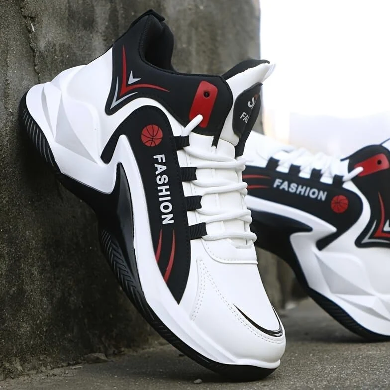 Zapatillas de Baloncesto de caña Alta for Hombre, Transpirables, Antideslizantes, Resistentes al Desgaste y con absorción de Impactos, for Deportes al Aire Libre.