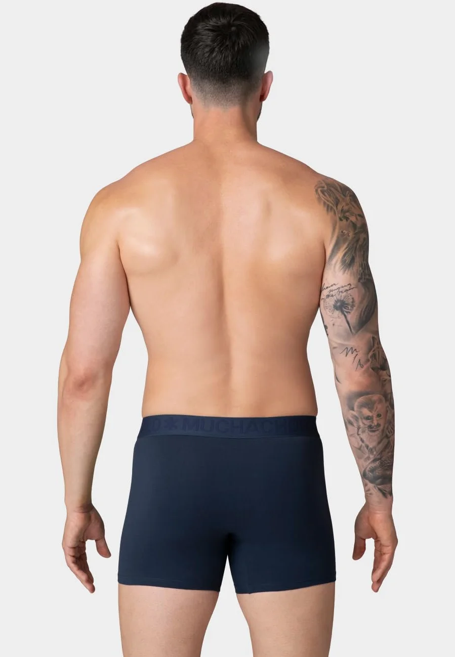Muchachomalo Calzoncillos para Hombre, Ropa Interior Lisa de Algodón para Hombre, Pack de 2 Unidades, Bóxers Lisos de Corte Clásico con Cintura Elástica