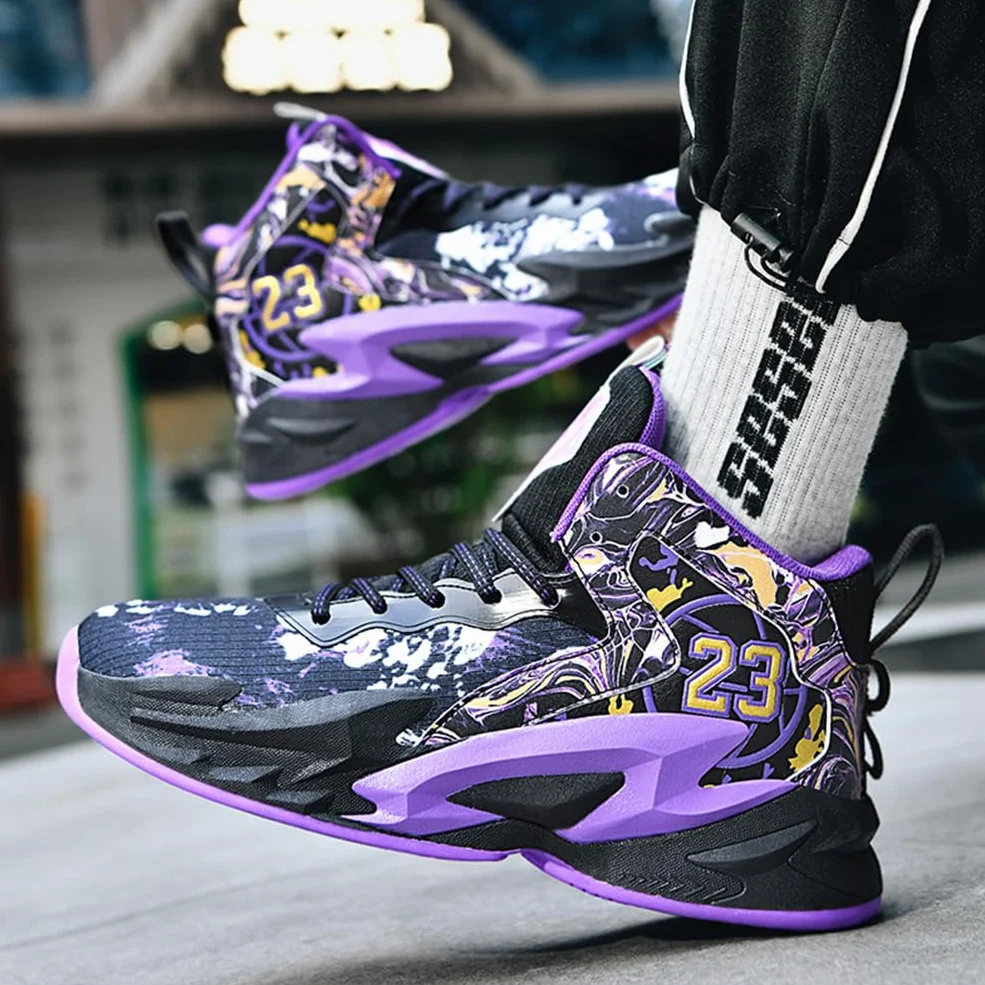 Zapatillas de Baloncesto Hombre Antideslizantes Ligeras Transpirables Aire Libre Deportivas