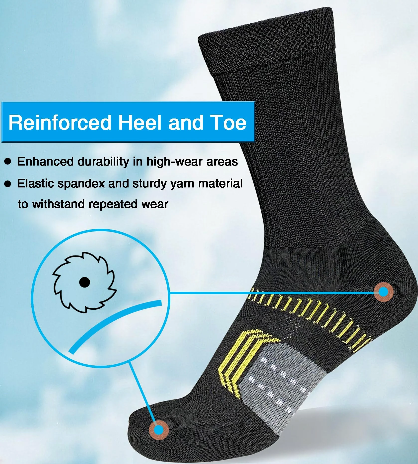 suaskk Calcetines deportivos acolchados para mujer, transpirables, absorbentes, cómodos, para senderismo, 5 pares