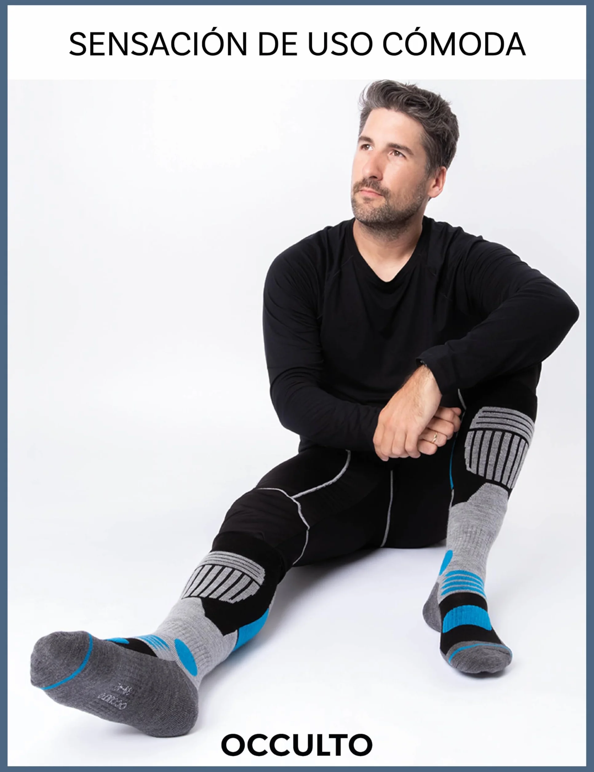 Occulto Calcetines Esqui para Hombre 2 pares, 4 Pares (modelo: Felix)