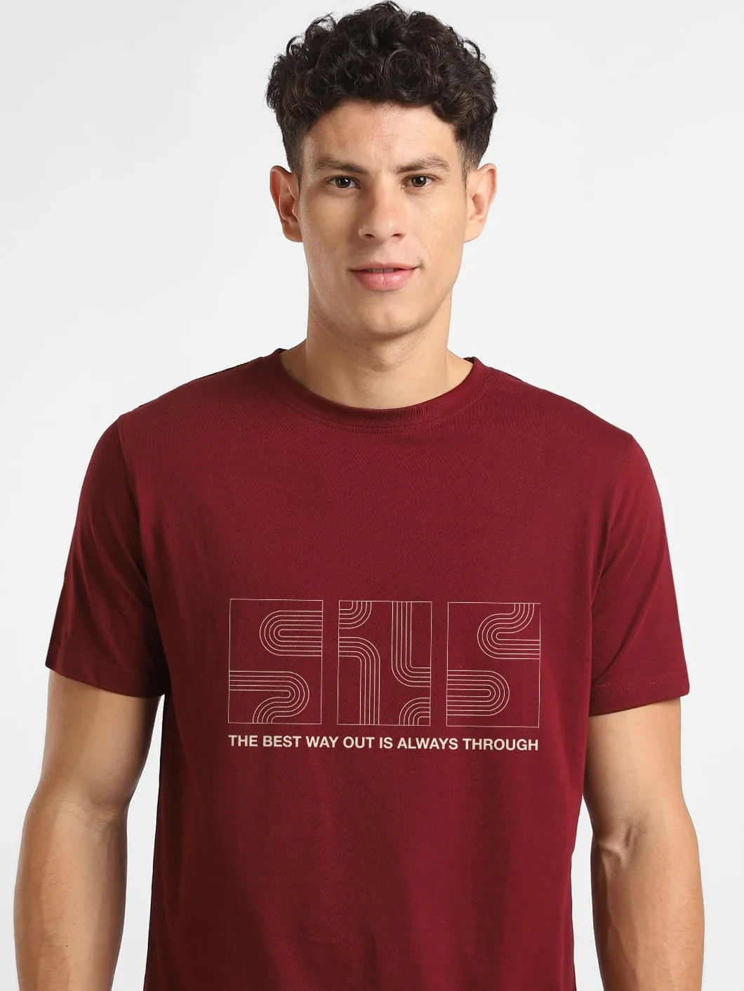 NOBERO Camiseta de algodón para hombre, ajuste normal, estampado gráfico