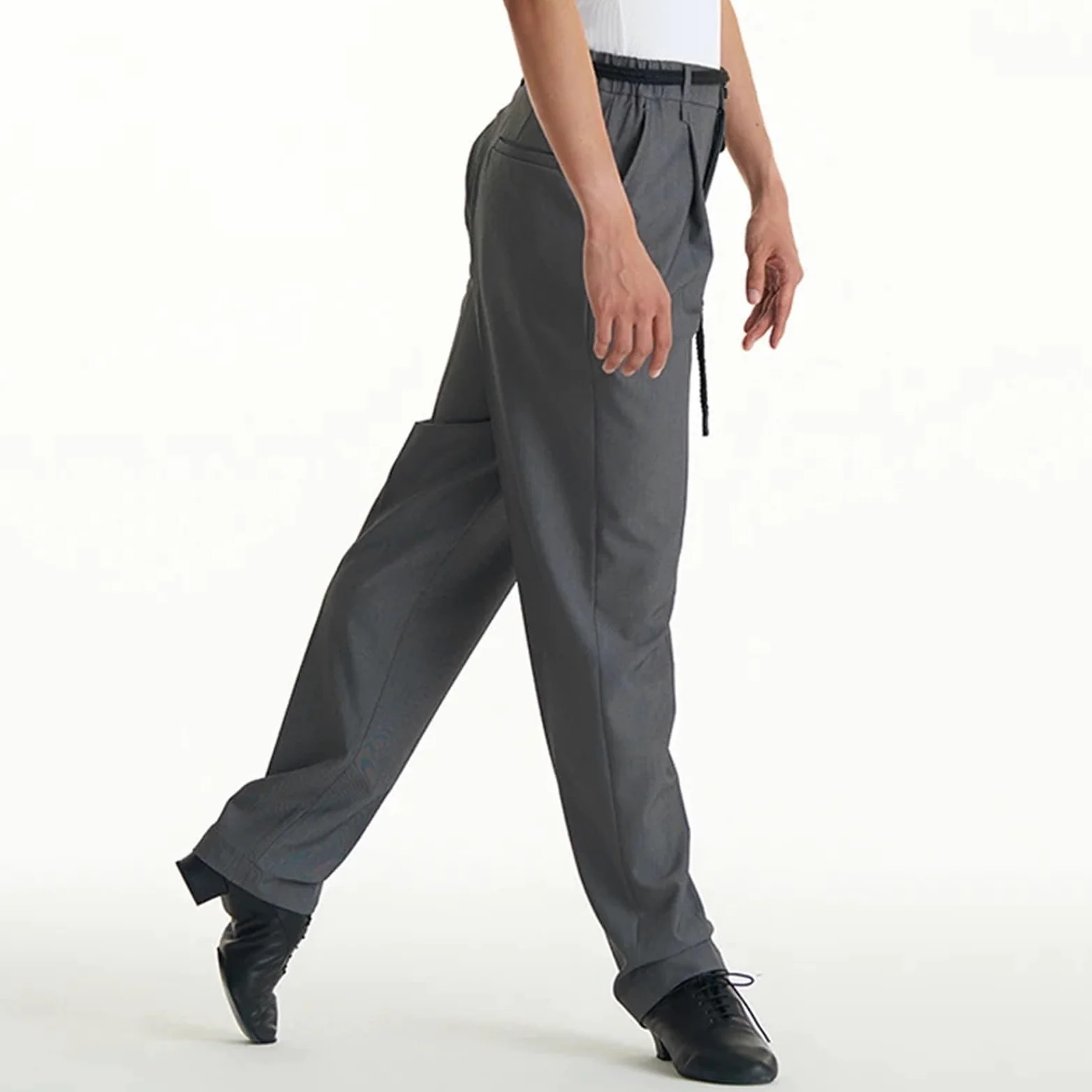 Pantalones de Baile Latino for Hombre, Pantalones Rectos con cordón, Vestido chachachá, Rumba y Tango, Ropa actuación for para Hombre, Salsa, Jazz, Danza
