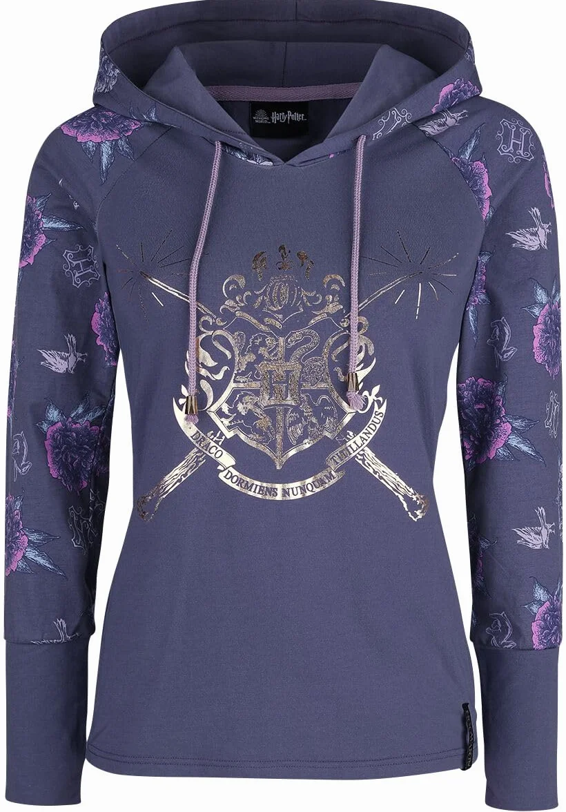 Harry Potter Escudo de Hogwarts Sudadera con Capucha Lila Mujer