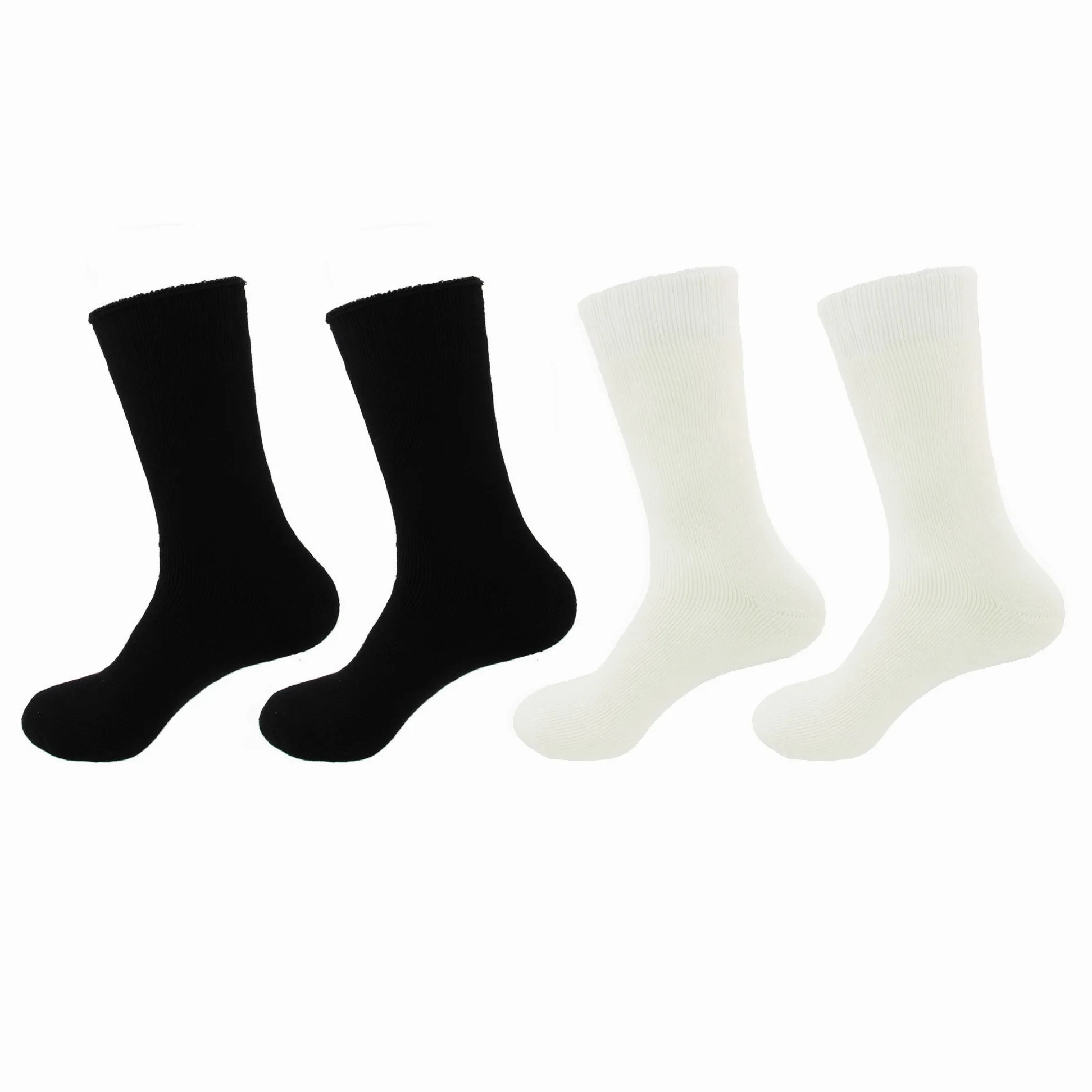 BambooMN – Extra grueso de la mujer antimicrobiano Tejido de rayón de bambú calcetines de caña media – talla M/L/XL