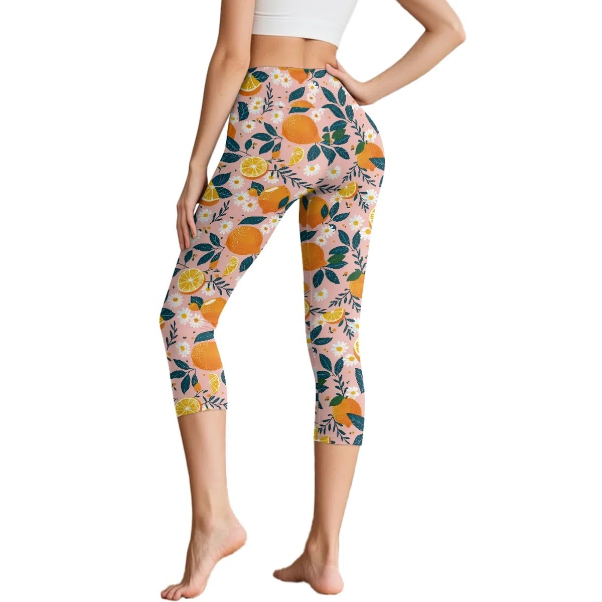Amzbeauty Leggings de yoga capri de cintura alta para mujer, longitud 3/4, con bolsillos, control de abdomen, pantalones de yoga para mujer, deportes, correr