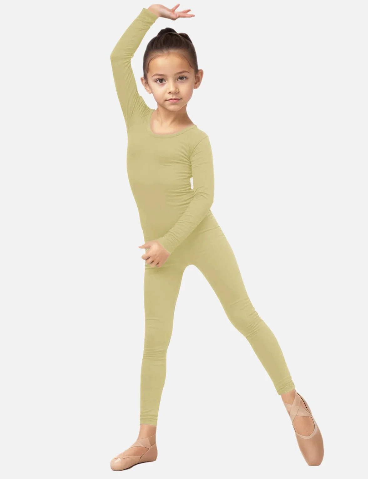 Wildarms Body de manga larga para niñas leotardo completo ballet gimnasia