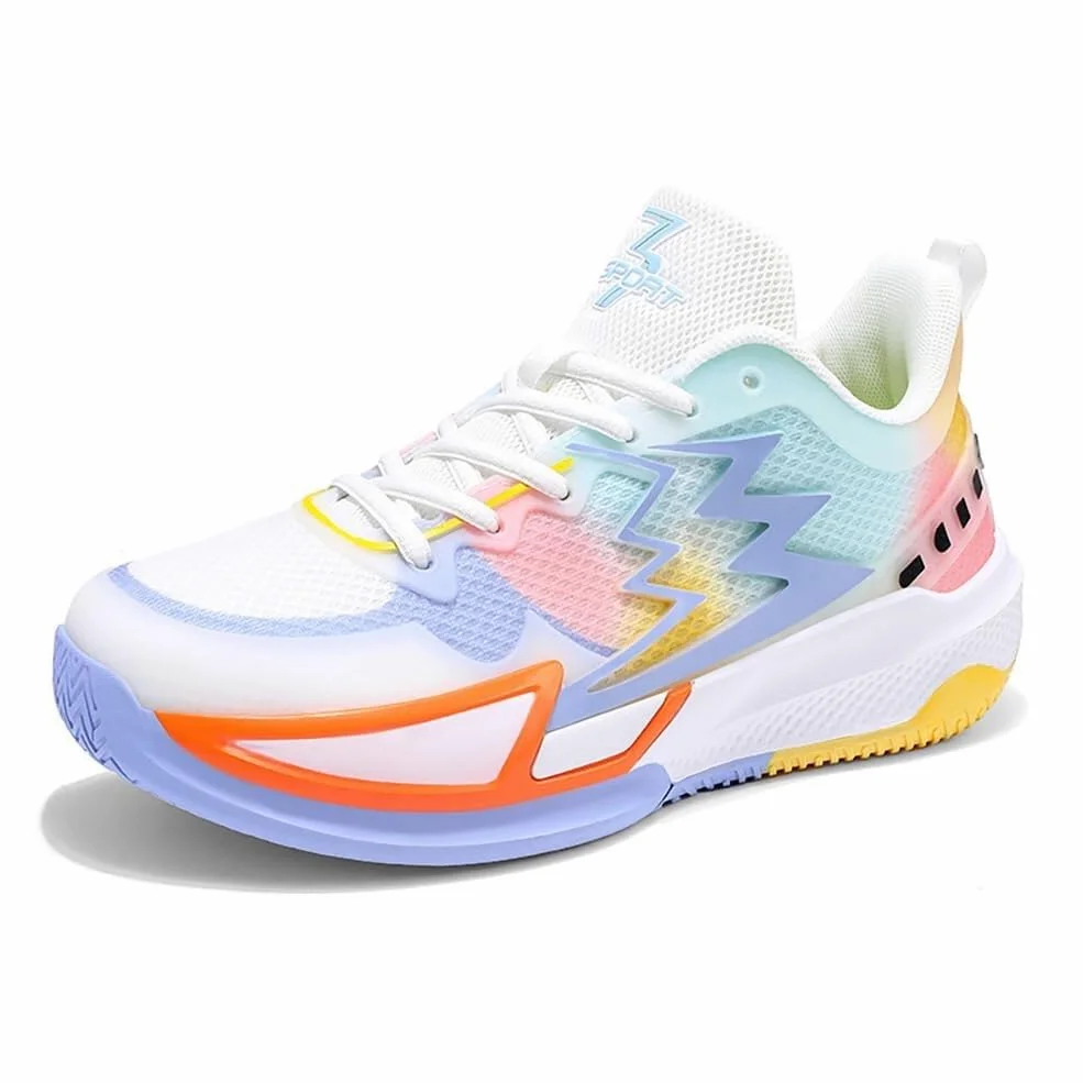 Genérico Zapatillas de Baloncesto Unisex Que absorben los Golpes, Transpirables, Desgaste y Antideslizantes, Zapatillas Deportivas for Estudiantes Adolescentes Zapatos para Caminar(Sky Blue-,43 EU)