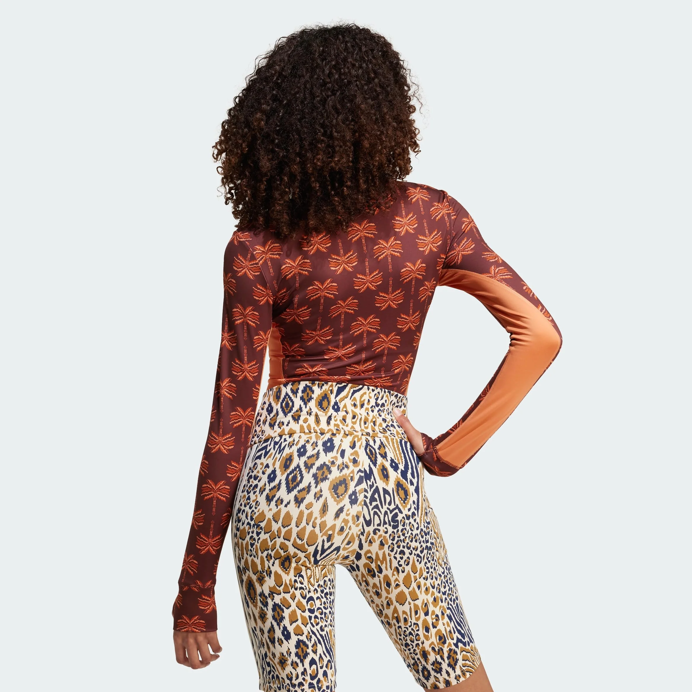 adidas Women's Body manga larga x FARM Rio, Hazy Copper/Fox Red/Mystery Brown, M