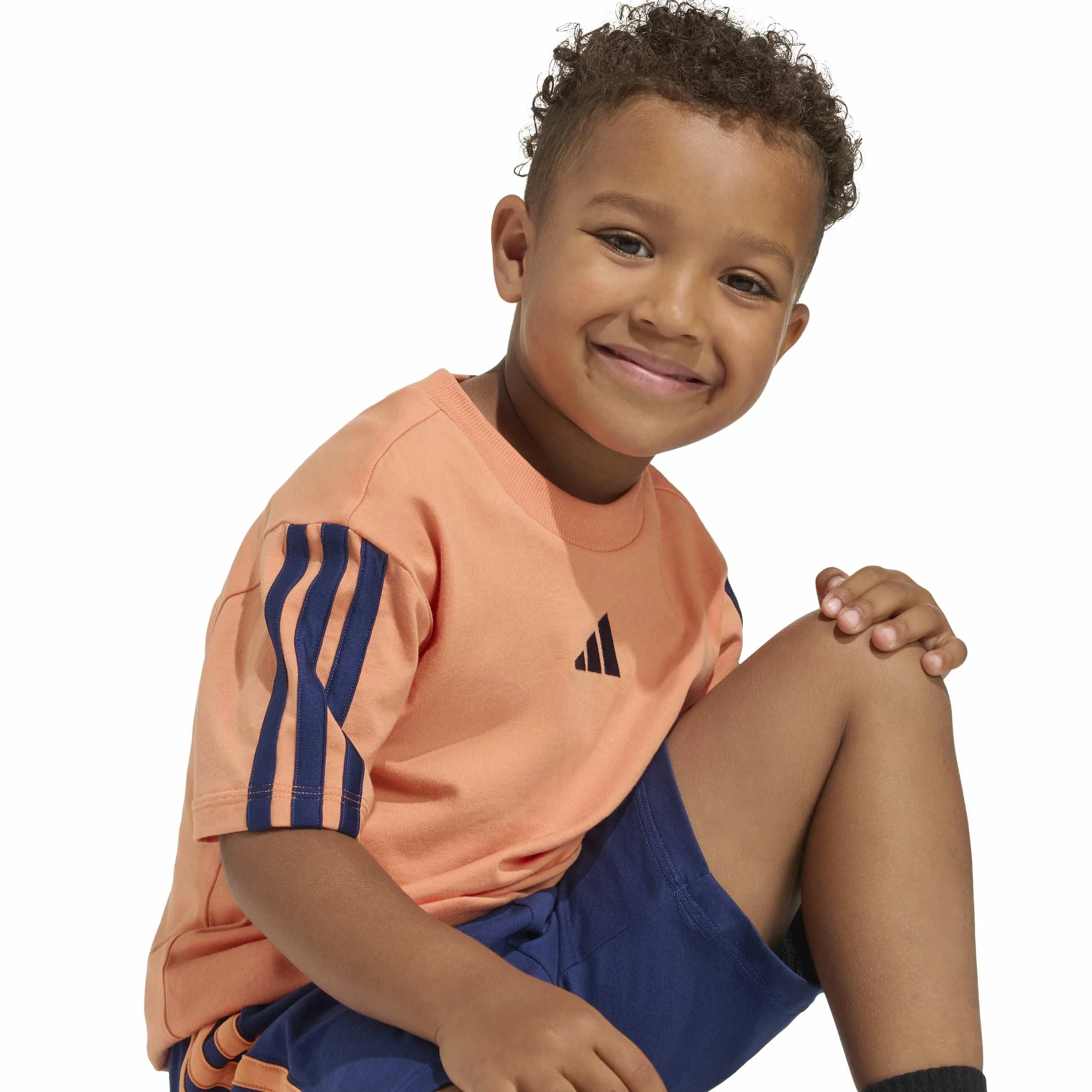adidas Essentials Small Logo Stripes T-shirt Set JOGGER Unisex niños