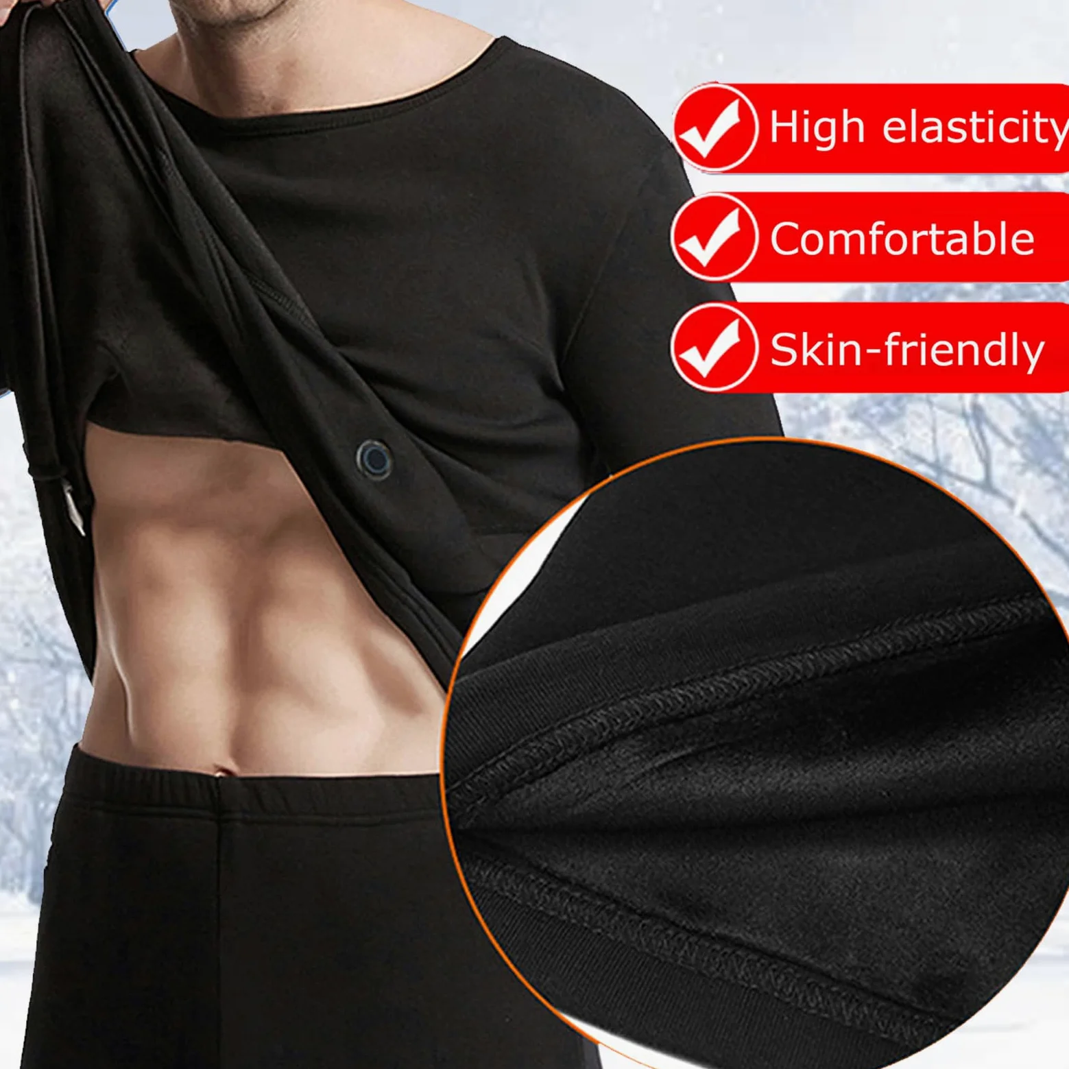 Ropa Interior con Calefacción Eléctrica para Hombres, Camisa Térmica con Calefacción De Invierno Y Calzoncillos Largos para Pesca, Esquí, Senderismo, Ropa Calentada,XS, Gray Top