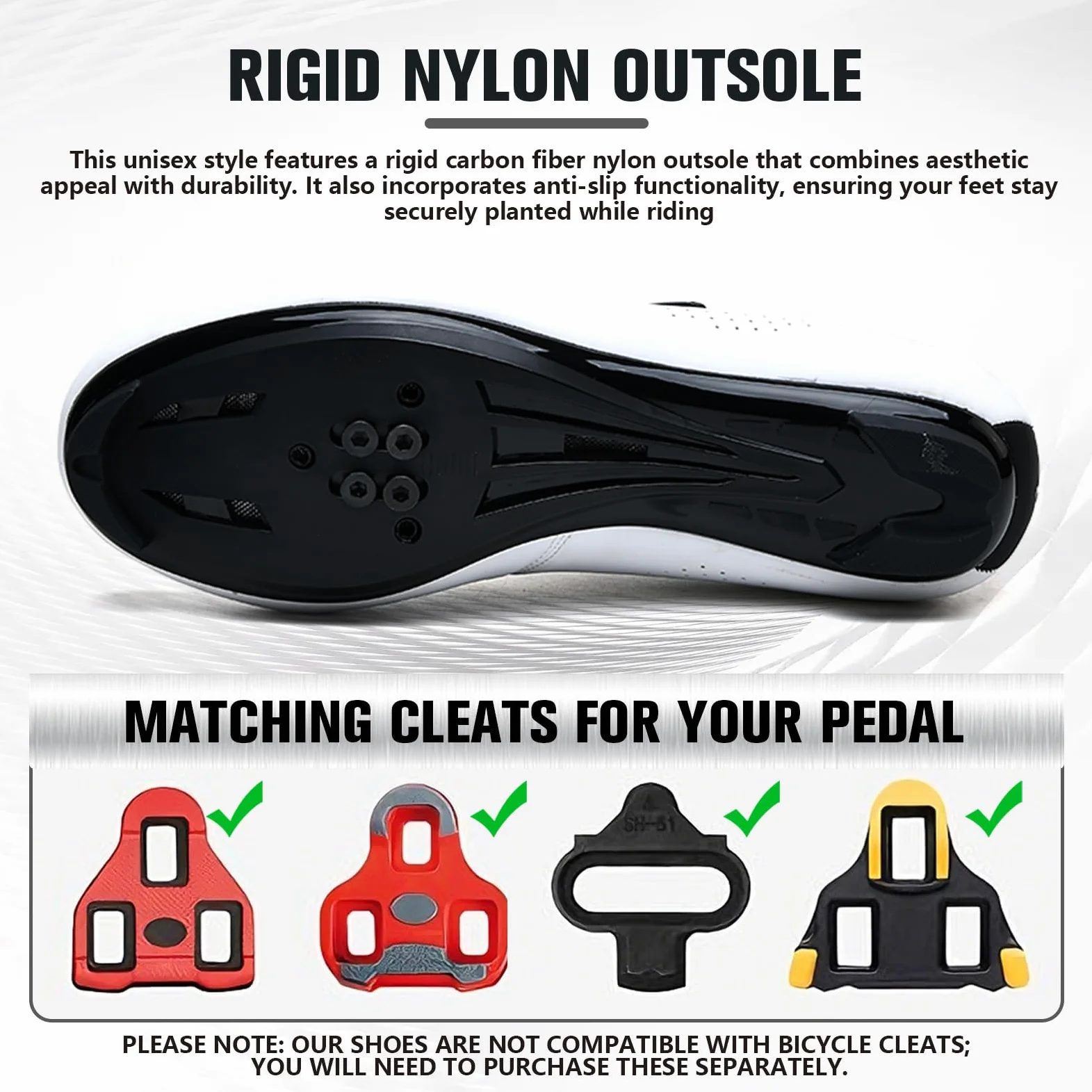 Zapatos Ciclismo Color Sólido, Hombres Mujeres Zapatillas De Bicicleta De Carretera Y MTB, Sneakers Deporte Profesionales para Exteriores Compatibles con Peloton SPD/SPD-SL Y Look