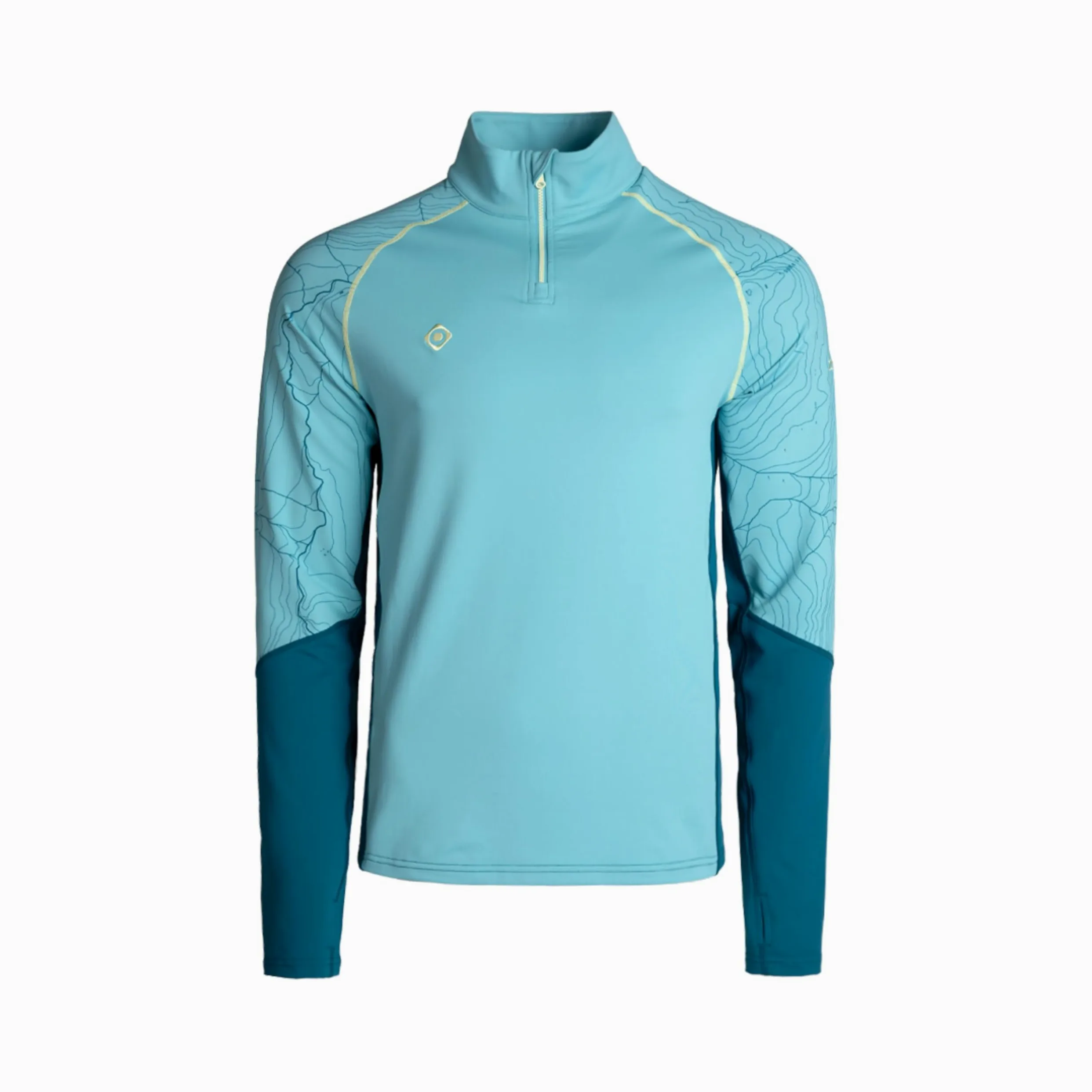 Izas Salem M Camiseta Técnica DE Manga Larga para Hombre Polar Stretch para Entrenamientos y Rutas Outdoor en Climas Fríos, Bi-elástica, Transpirable, Secado Rápido, Cuello Alto Cremallera