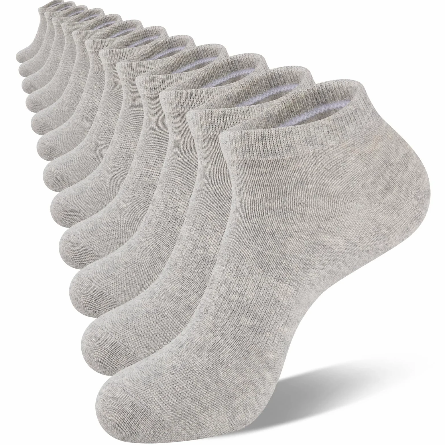 eallco Calcetines tobilleros de algodón para hombre, corte bajo, cortos, transpirables, casuales, 6 pares