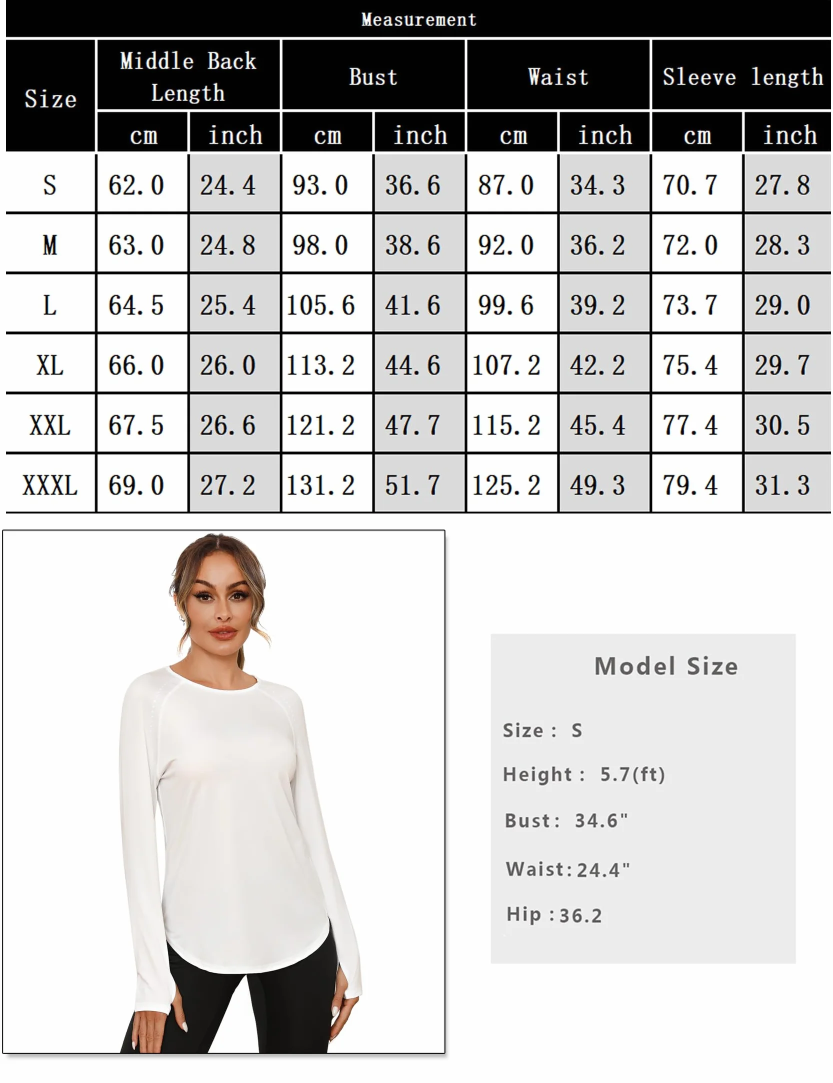 Camiseta Deportiva Manga Larga para Mujer Camisetas Deporte Cuello Redondo Ligero UPF 50+ Ropa de Entrenamiento Running Gimnasio Yoga Top