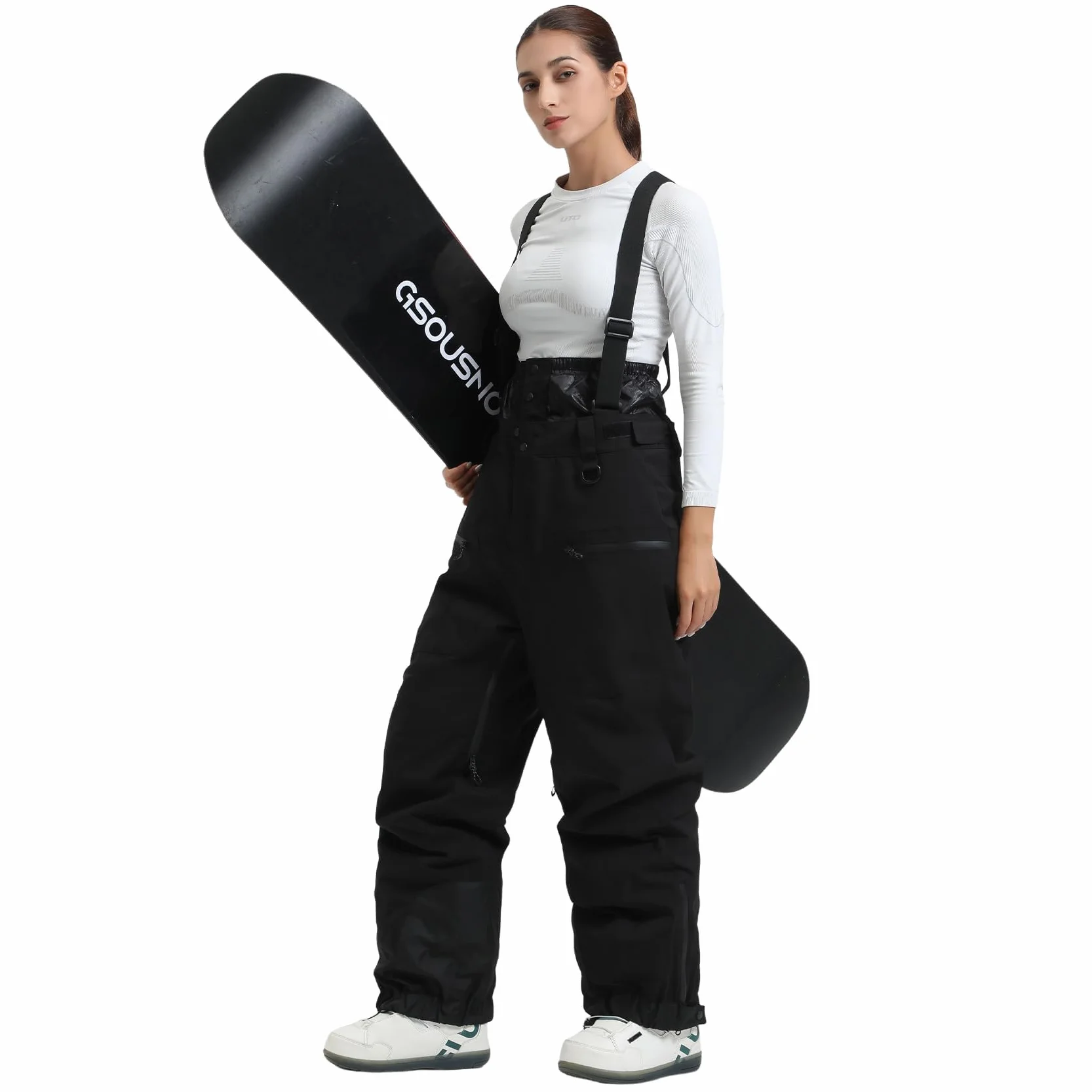 Pantalones de Esquí Holgados Mujeres Impermeable Antiviento Transpirable Aislado Cálido