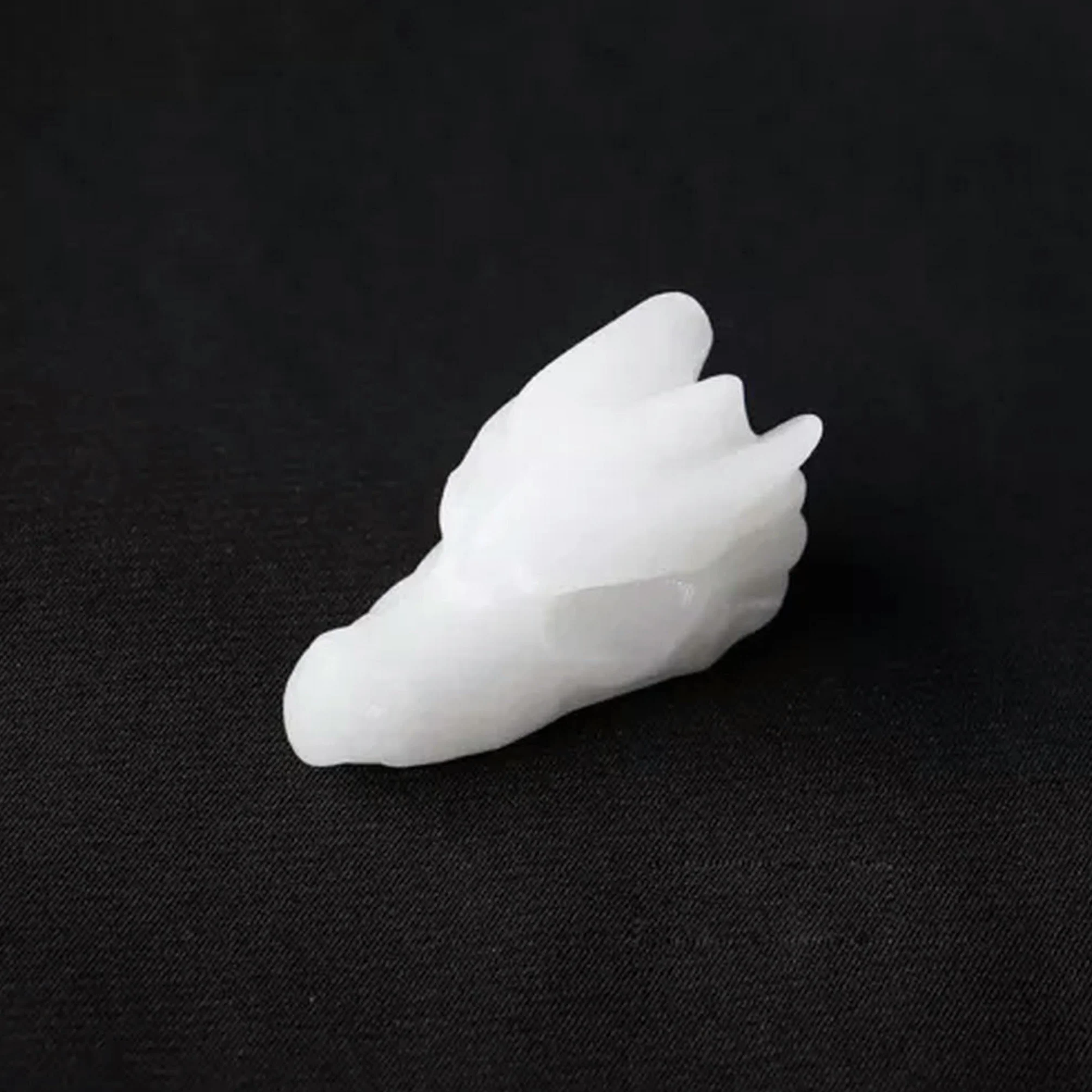 Figura Decorativa de Calavera Tallada con Cabeza de dragón de Cristal de Cuarzo Natural de 1,5 Pulgadas, Piedra de Jade Blanco y Cuarzo.