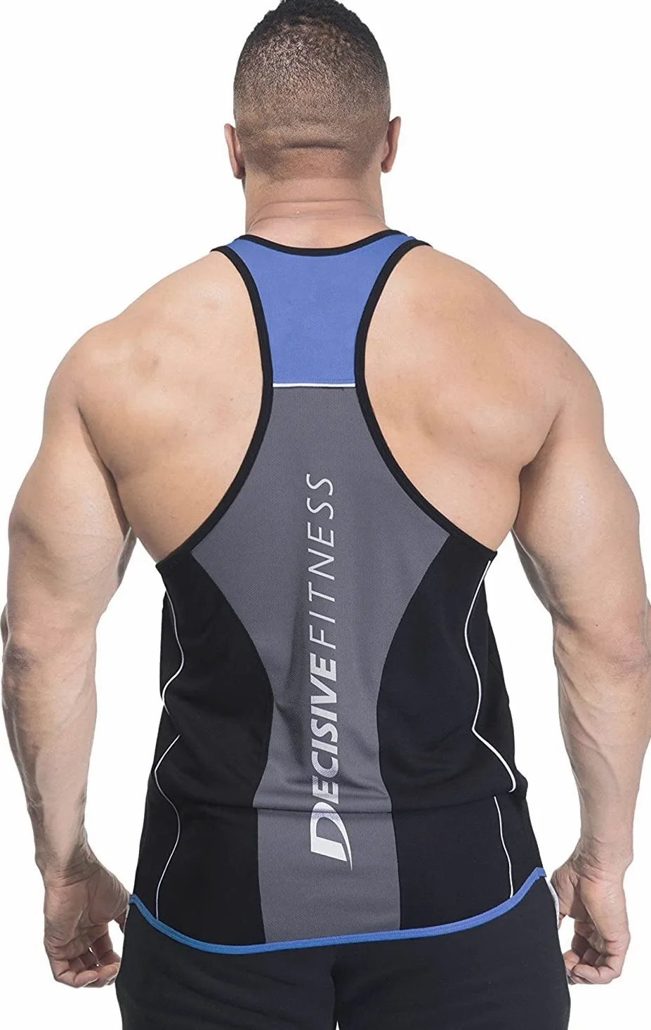 DECISIVE Sando - Camiseta de tirantes para hombre, ajuste delgado, 3 tonos, paquete combinado