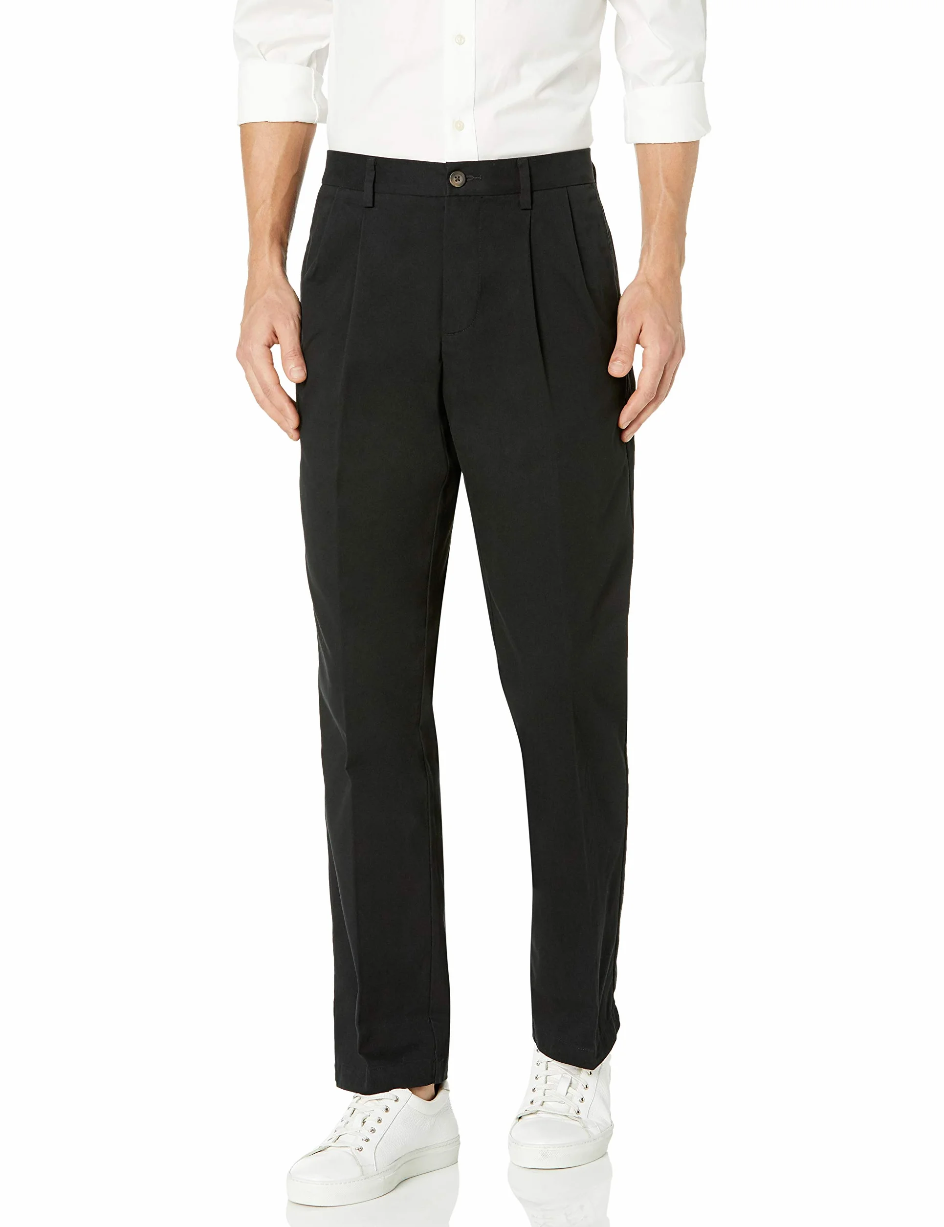 Amazon Essentials Pantalones de Estilo Chino, Plisados, ​​de Corte Clásico y Resistentes a las Arrugas (Disponibles en Tallas Grandes) Hombre
