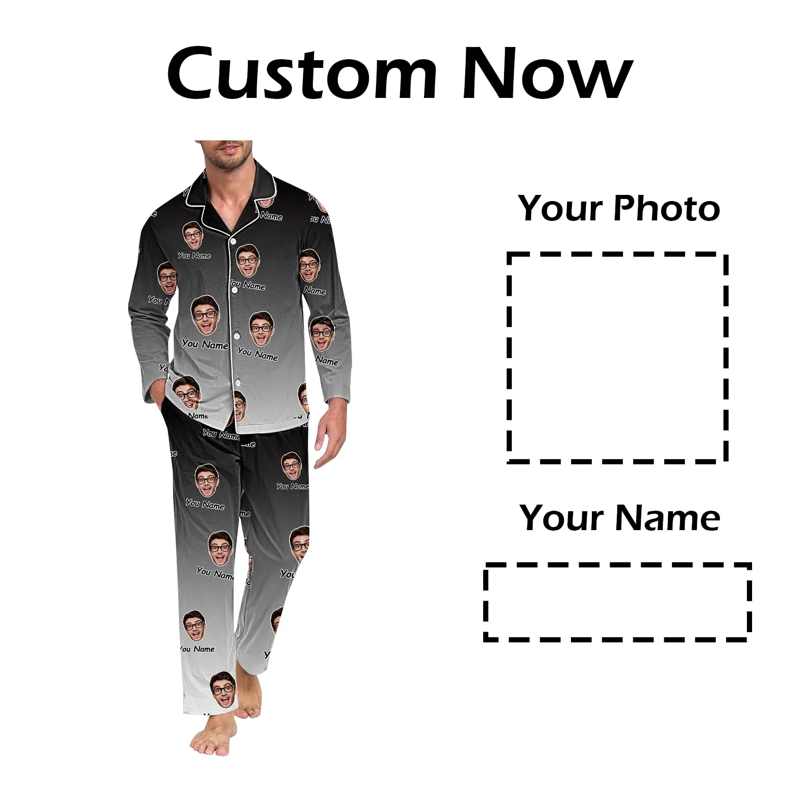 Generisch Pijama para hombre camuflaje pantalones divertidos para hombres mujeres parejas a juego unisex nombres personalizados pijama hombre