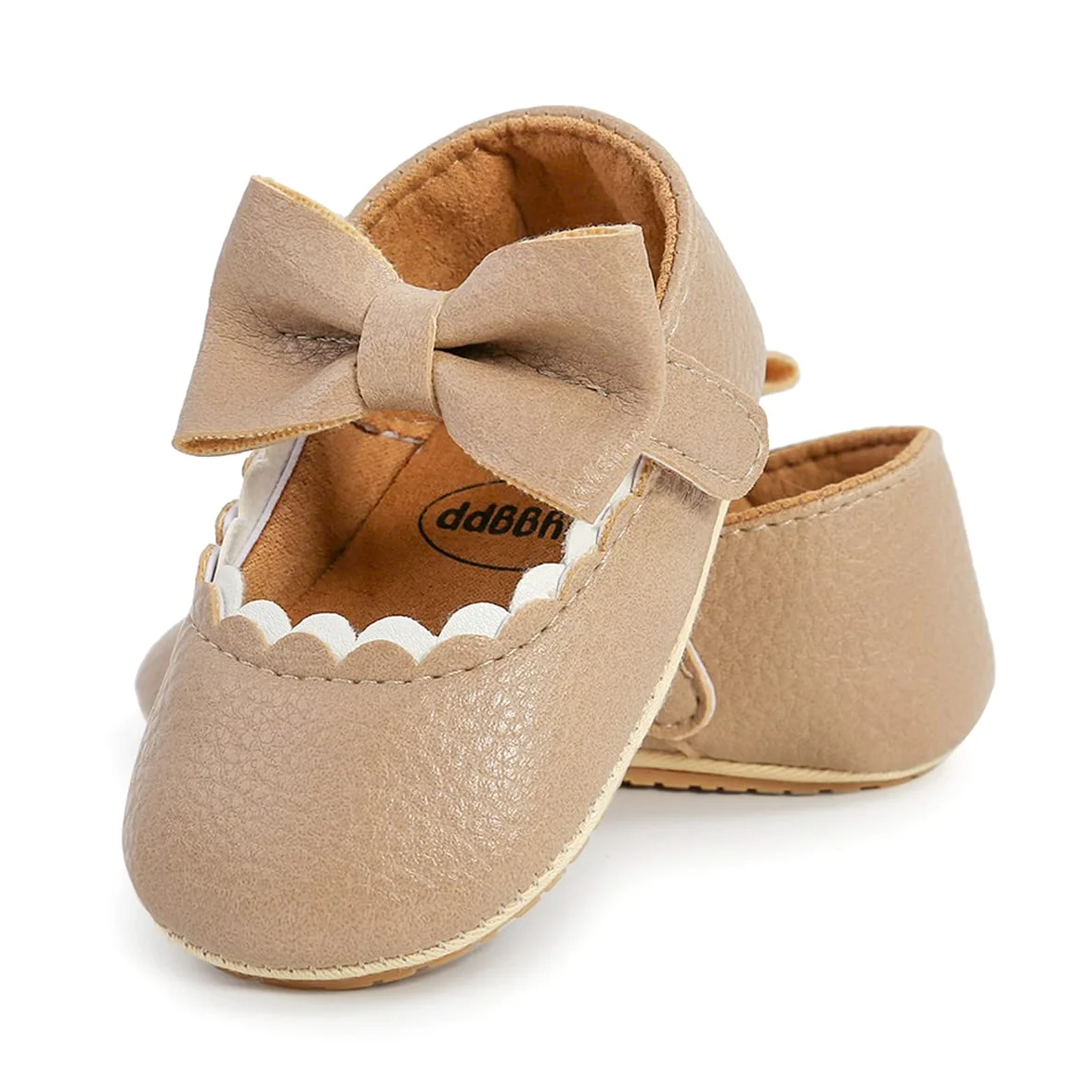 LAFEGEN Zapatos para caminar para bebés y niñas, parte inferior dura, antideslizantes, de piel sintética, para exteriores, zapatillas de cartón para niños pequeños para primera caminata (3-18 meses)