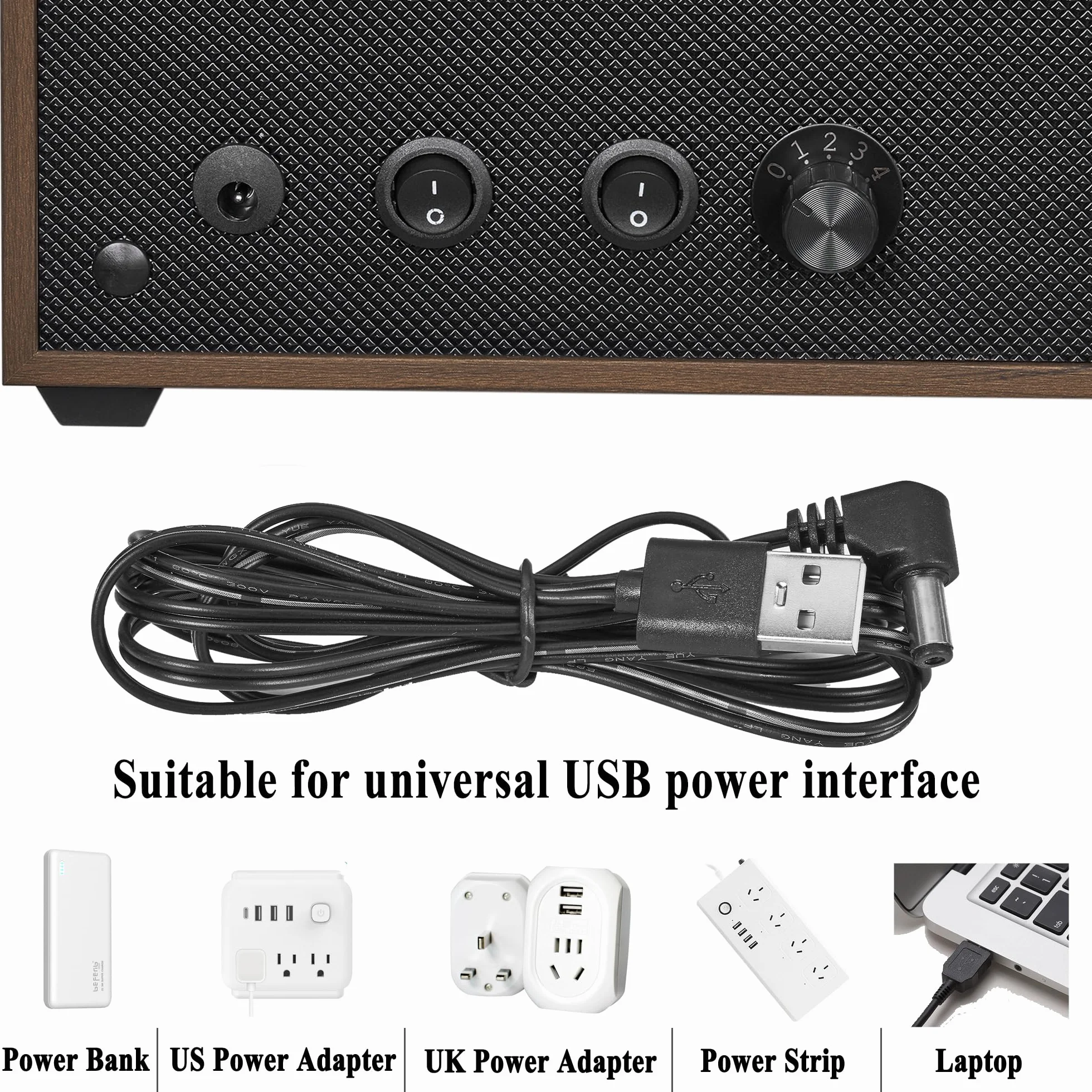 ANWBROAD Caja enrolladora giratoria para 6 Relojes con LED y Motor Mabuchi supersilencioso JWW003