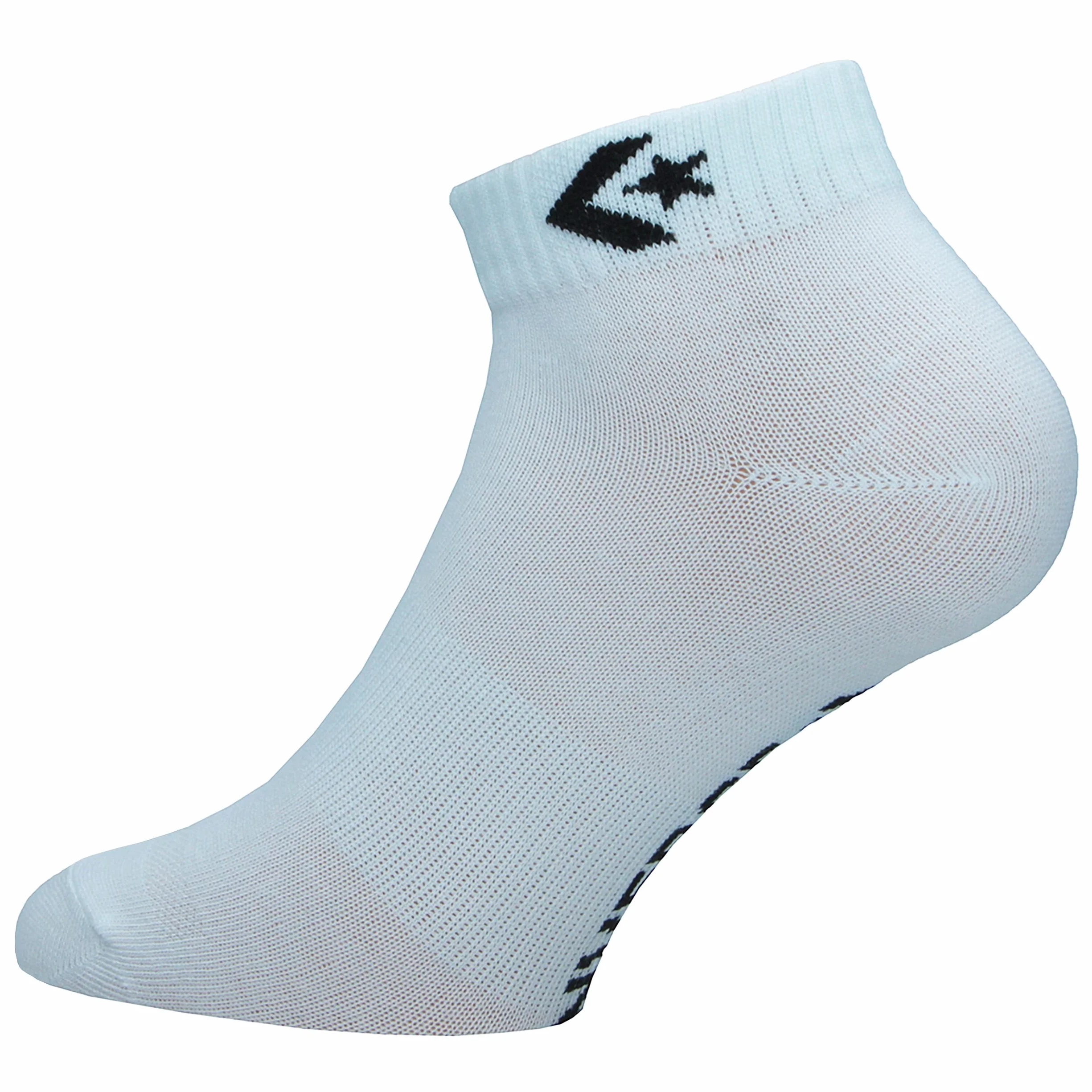 Converse 3 Pares Calcetines Quarter - Soporte Arco Plantar - Poliéster - Unisex (Blanco, 39-42)