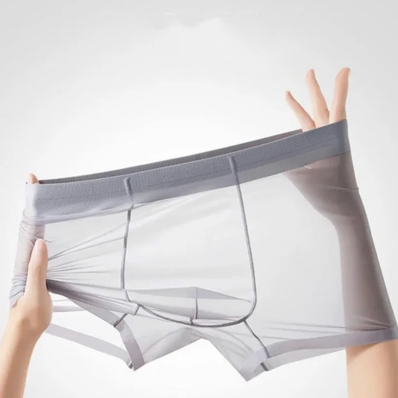 Calzoncillos tipo bóxer ultrafinos para hombre, suaves, ligeros, para uso diario