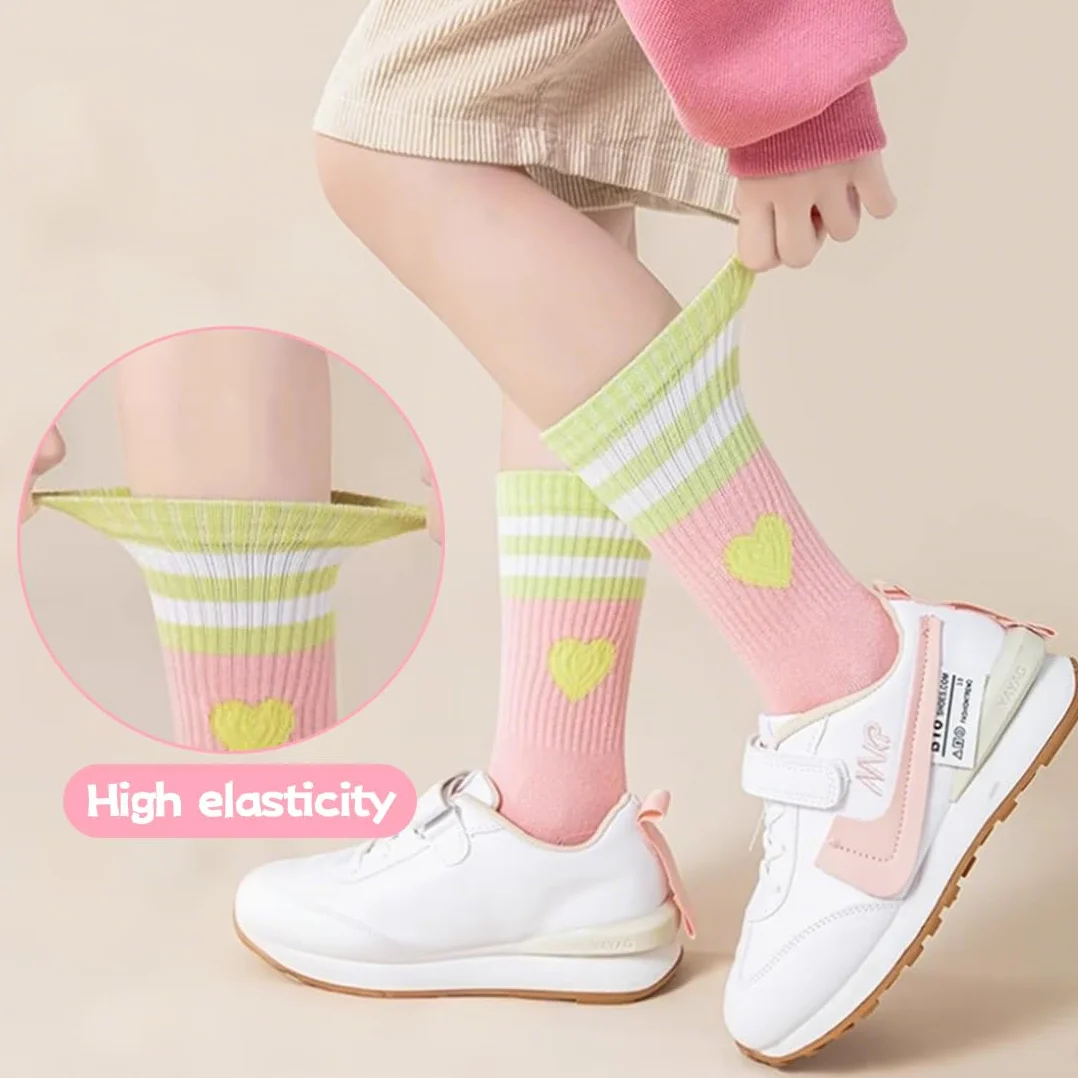 Calcetines Deporte Niña, 6 Pares 35-38,Calcetines Deportivos, Calcetines Coloridos, Calcetines Sin Costuras, Für 8-12 Años Niños