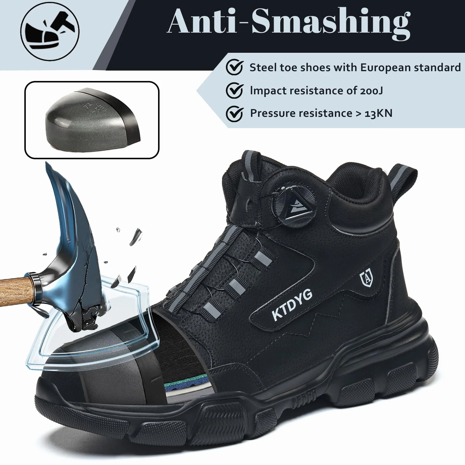 Botas de Seguridad Impermeables con Punta de Acero Antideslizantes 37-46 EU
