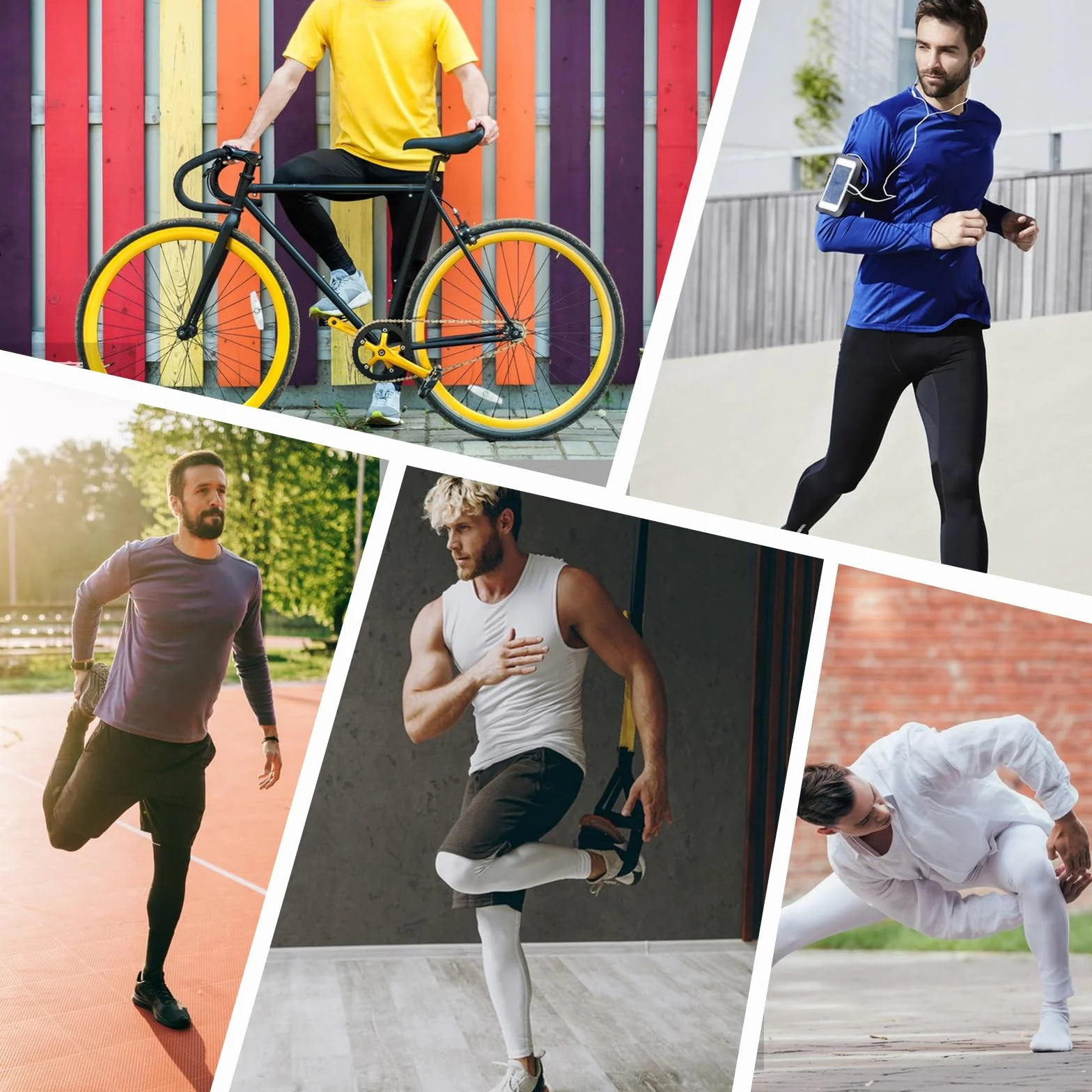 HYCOPROT Pantalones de Compresión para Hombre Secado Rápido Deportivos Entrenamiento Leggings Correr Baloncesto Running Fitness Yoga