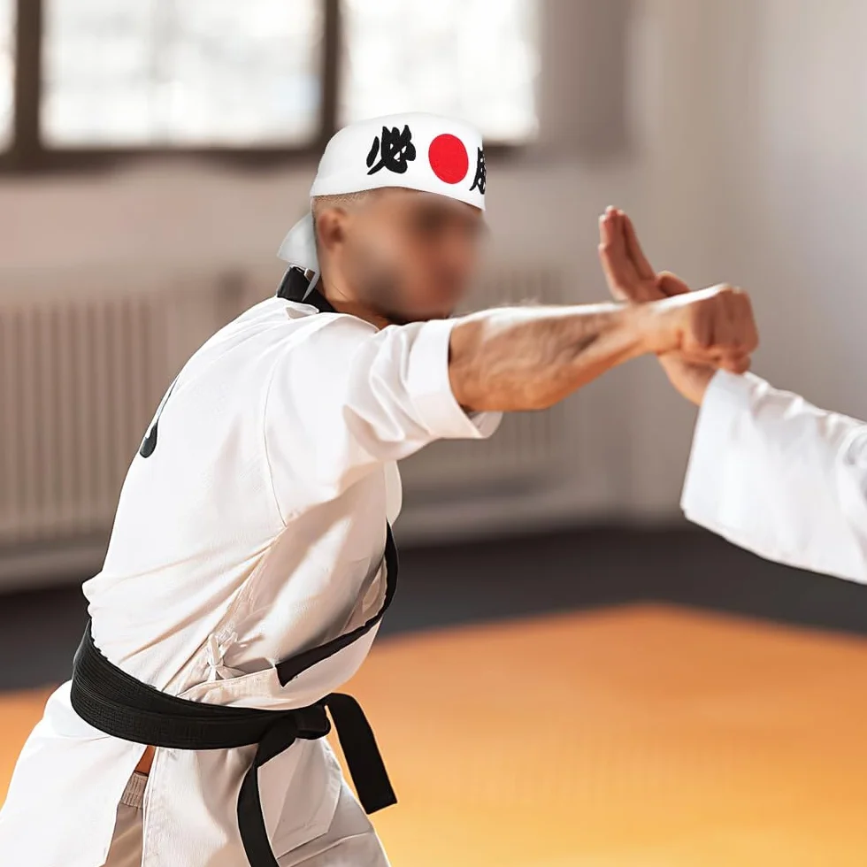 Banda para la cabeza de karate japonesa ninja para entrenamiento de artes marciales