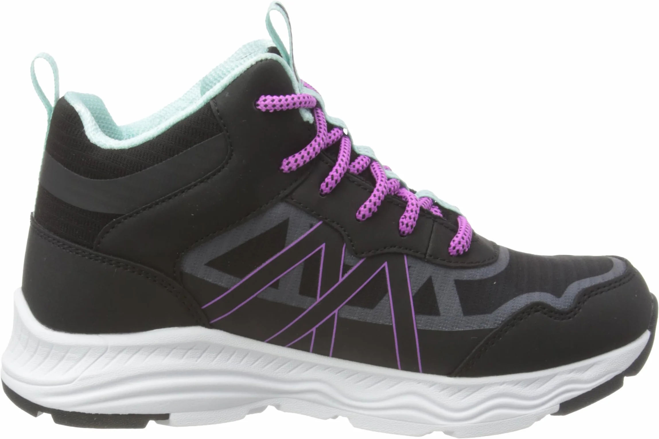 Skechers Adventure Blitz Fun Pursuit, Botas de Senderismo Niñas, Black Pu/ Turquoise Trim, 27 EU