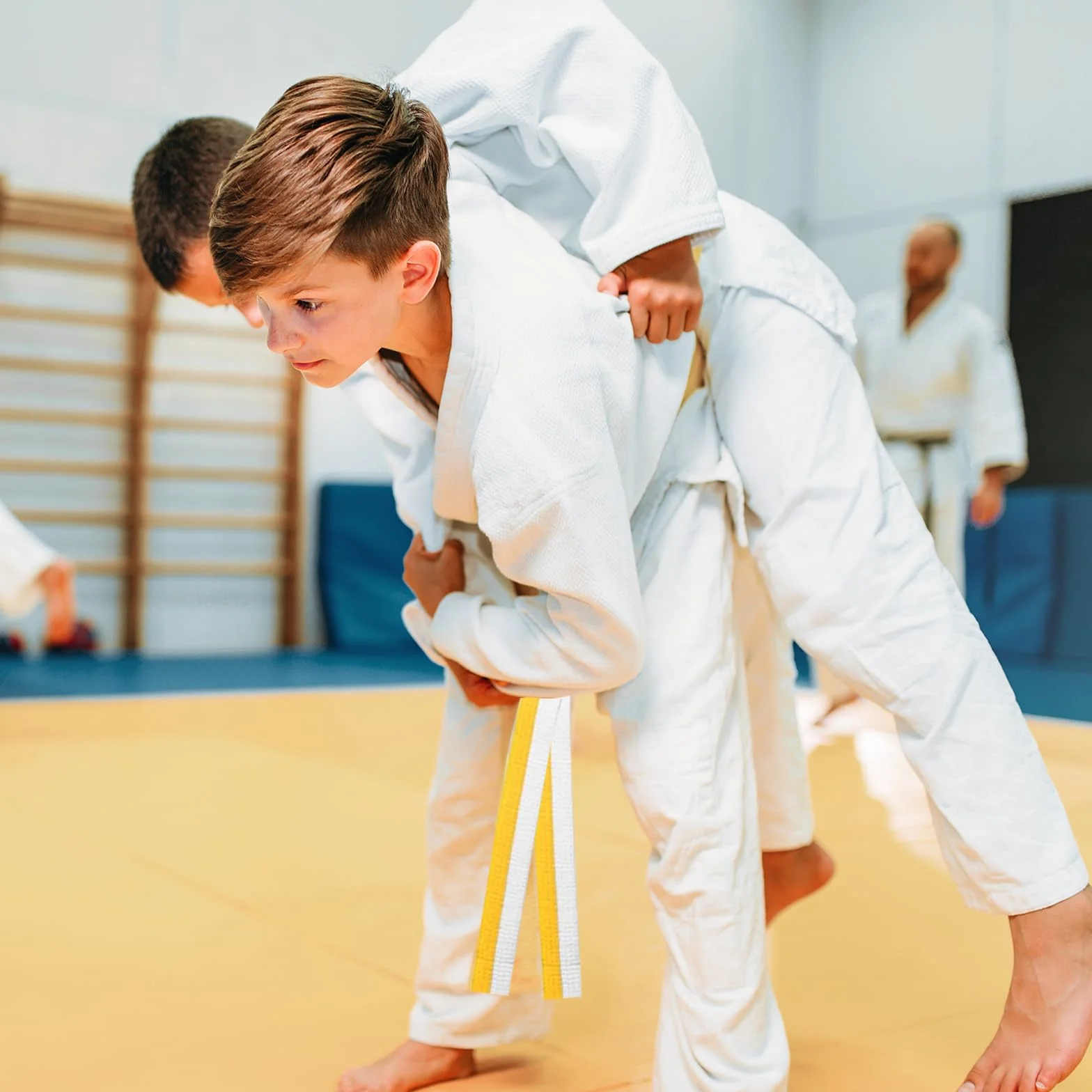 Cinturón de Judo Blanco Amarillo 260 cm Karate Taekwondo Aikido Wushu