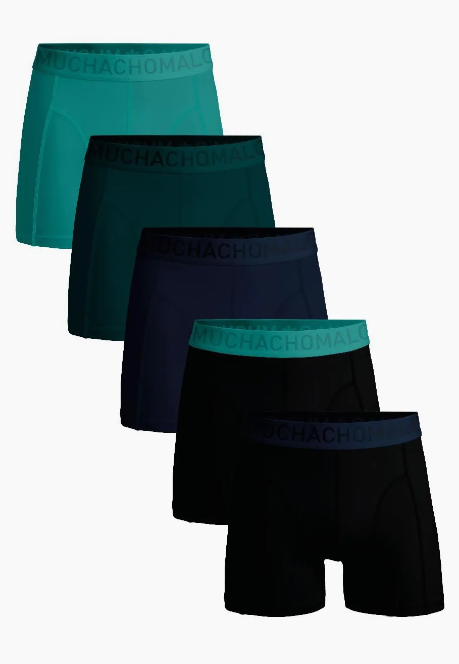 Muchachomalo Calzoncillos para Hombre, Ropa Interior Lisa de Algodón para Hombre, Pack de 4 Unidades, Bóxers Lisos de Corte Clásico con Cintura Elástica