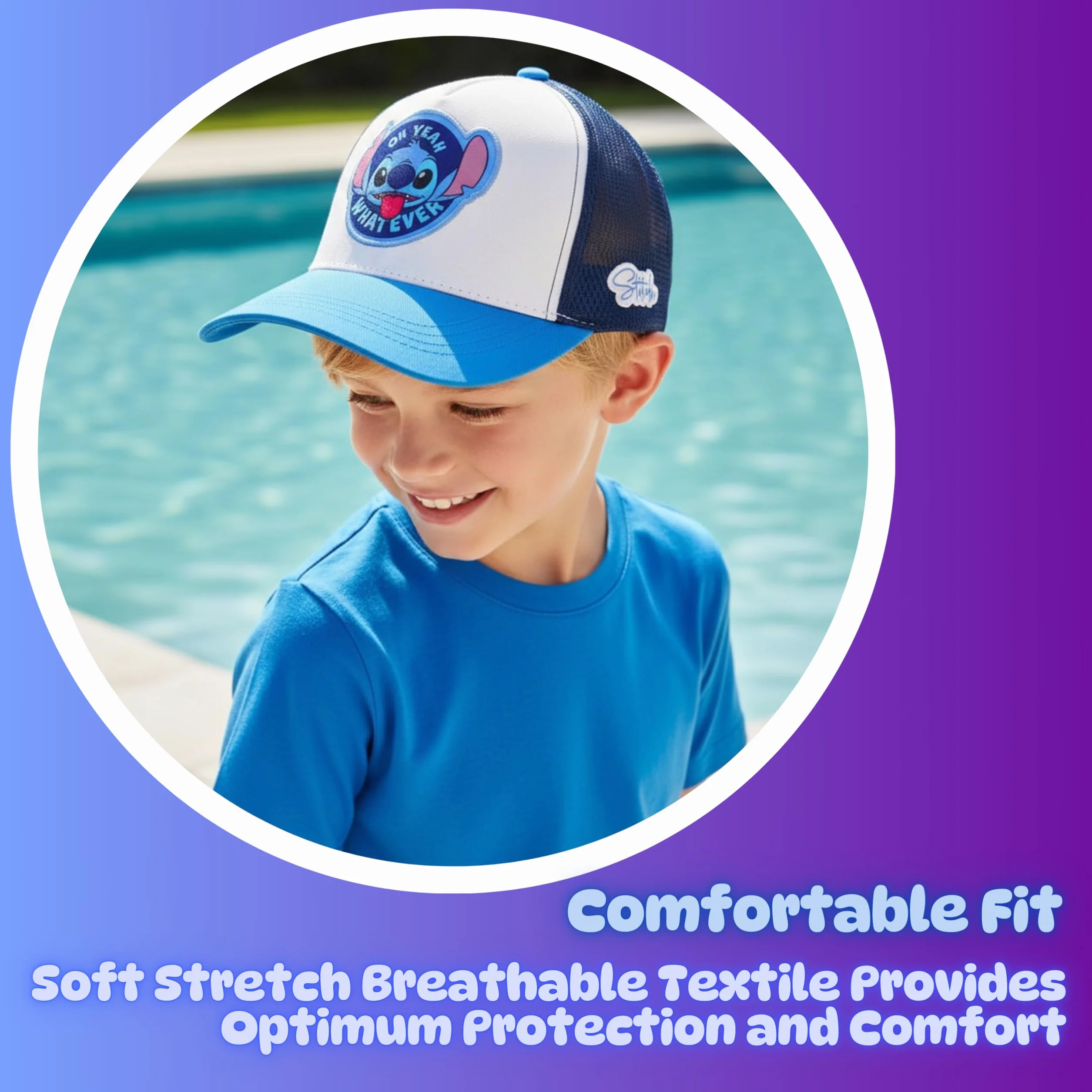 Disney Stitch Gorro para Niñas, Diseño Stitch y Angel Gorra de Beisbol Gorra de Verano Infantil, Regalo para Niñas y Adolescentes