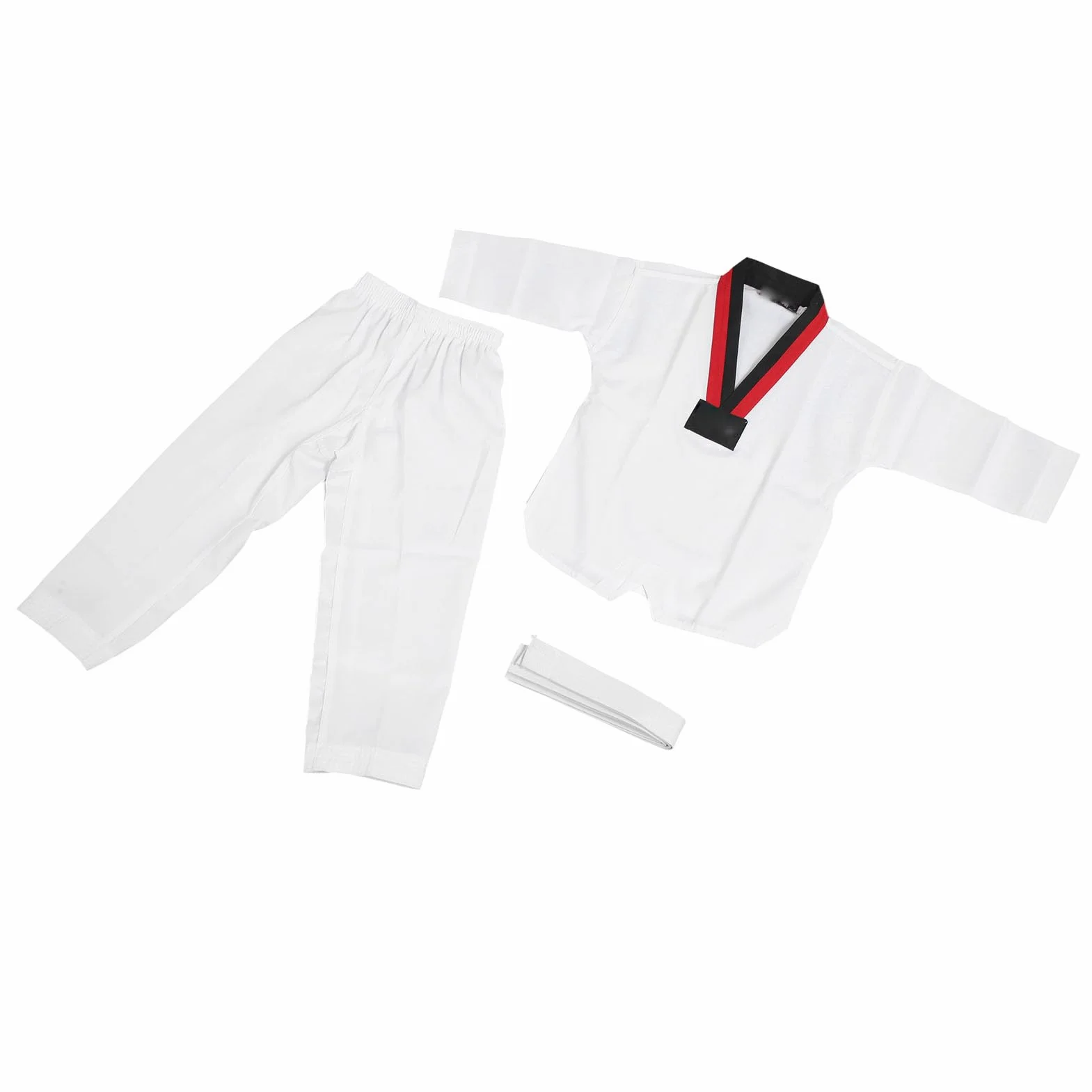 LJCM Traje de Taekwondo para Niños, Uniforme de Entrenamiento de Poliéster y Algodón