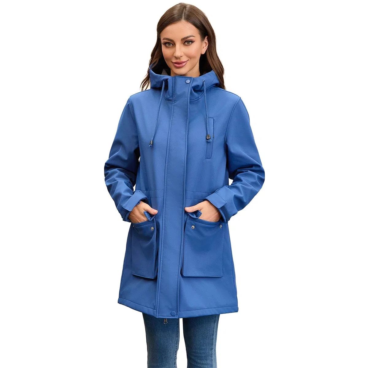 Chubasquero para mujer, impermeable, transpirable, ligero, cómodo, deportivo, chaqueta de ciclismo, talla grande, cortavientos, chaqueta multifunción, plegable, con capucha