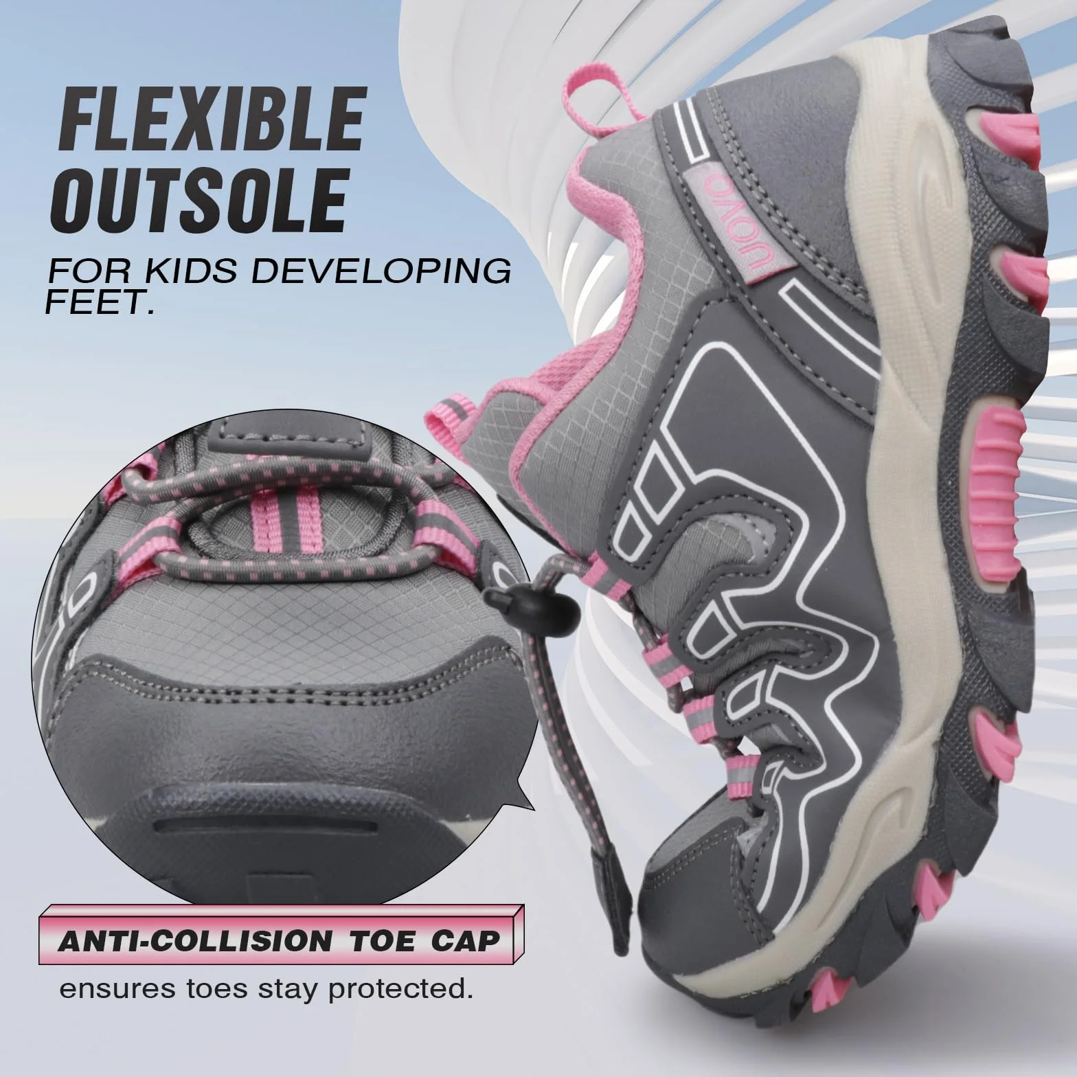 UOVO Zapatos de invierno para niños Botas de nieve para niños Zapatos con forro cálido Zapatillas de caña media Talla 28-39