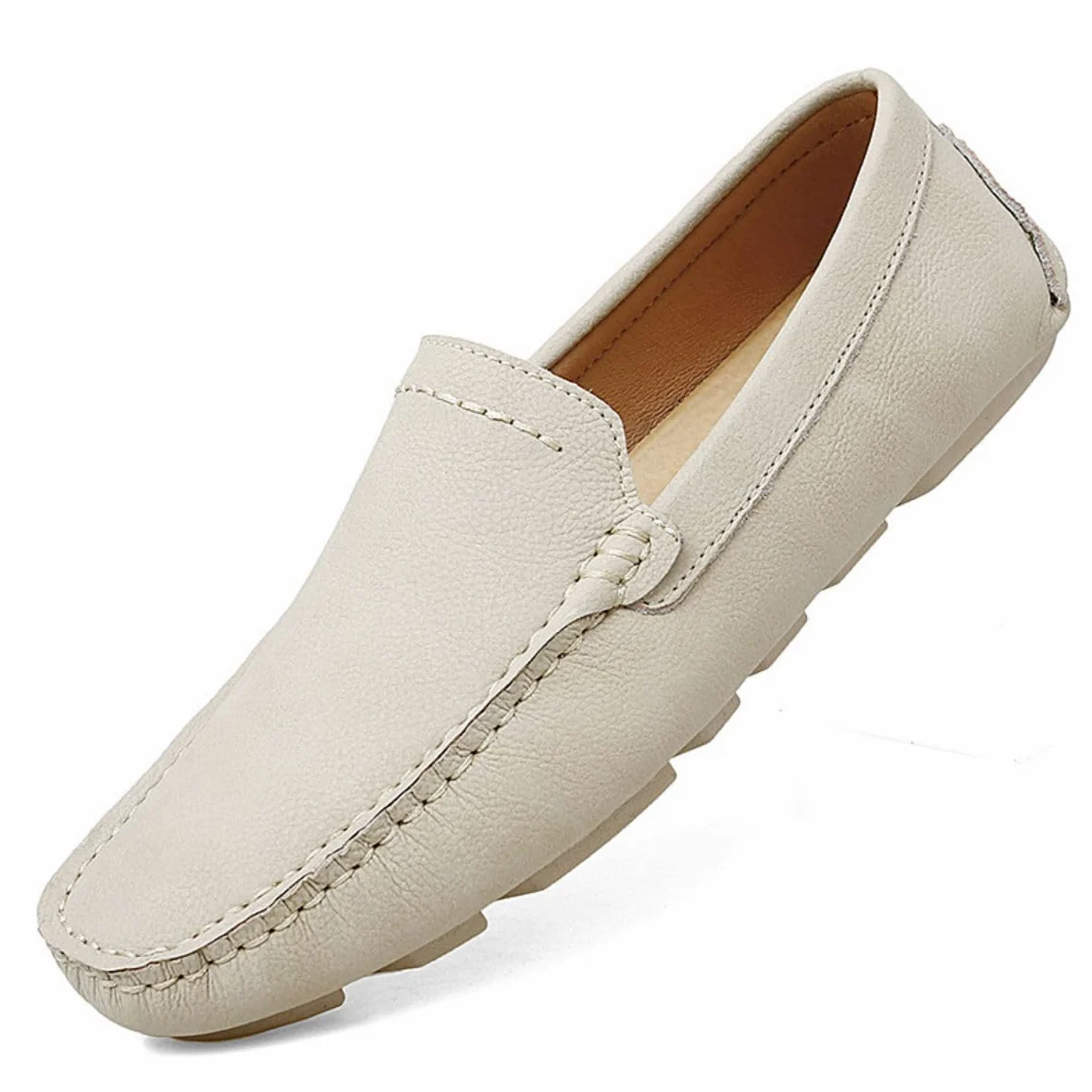 Mocasines para Hombre de Cuero Moda Slip-on Shoes Driver Shoes Casual Flat Shoes 38-49 EU
