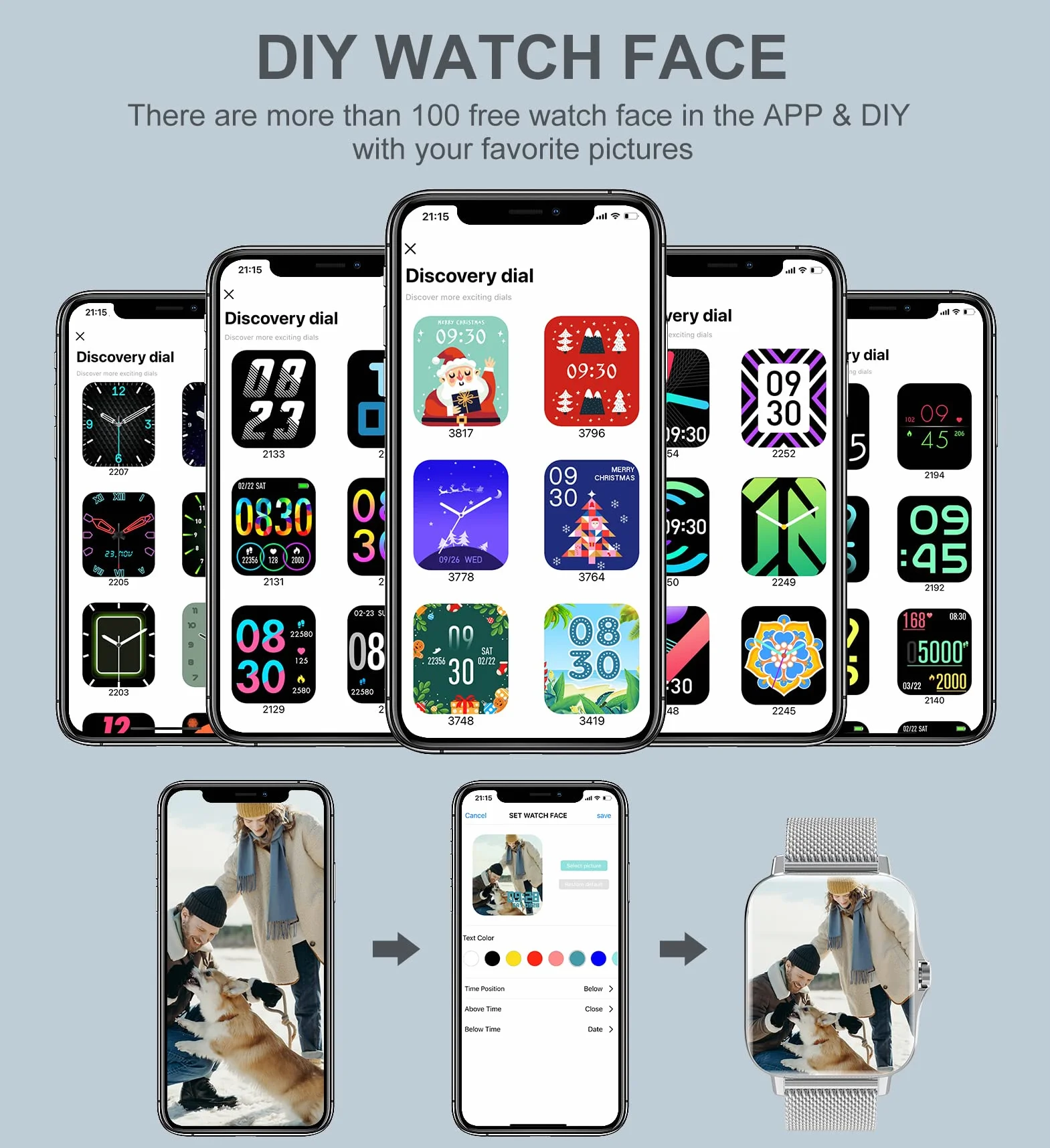 Reloj Inteligente Mujer con Llamadas, Smartwatch Mujer 3 Correas, 1,69" Reloj Deportivo Ritmo Cardíaco Oxígeno Sanguíneo Sueño Reloj Digital Pulsera Actividad Android iPhone (Blanco)