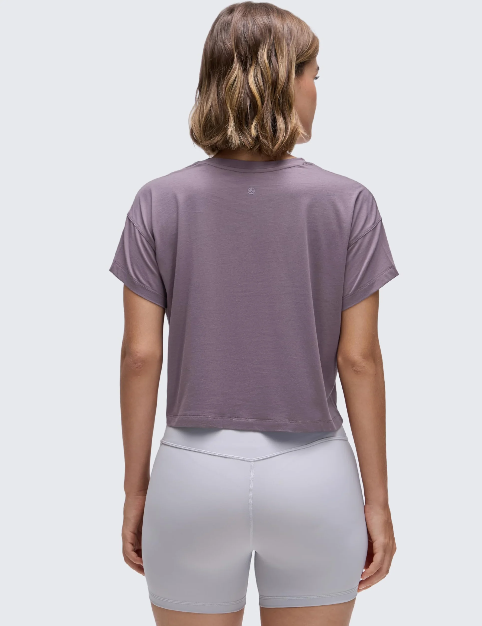 CRZ YOGA Camisas Algodón Pima Manga Corta Mujer Ejercicio Tops