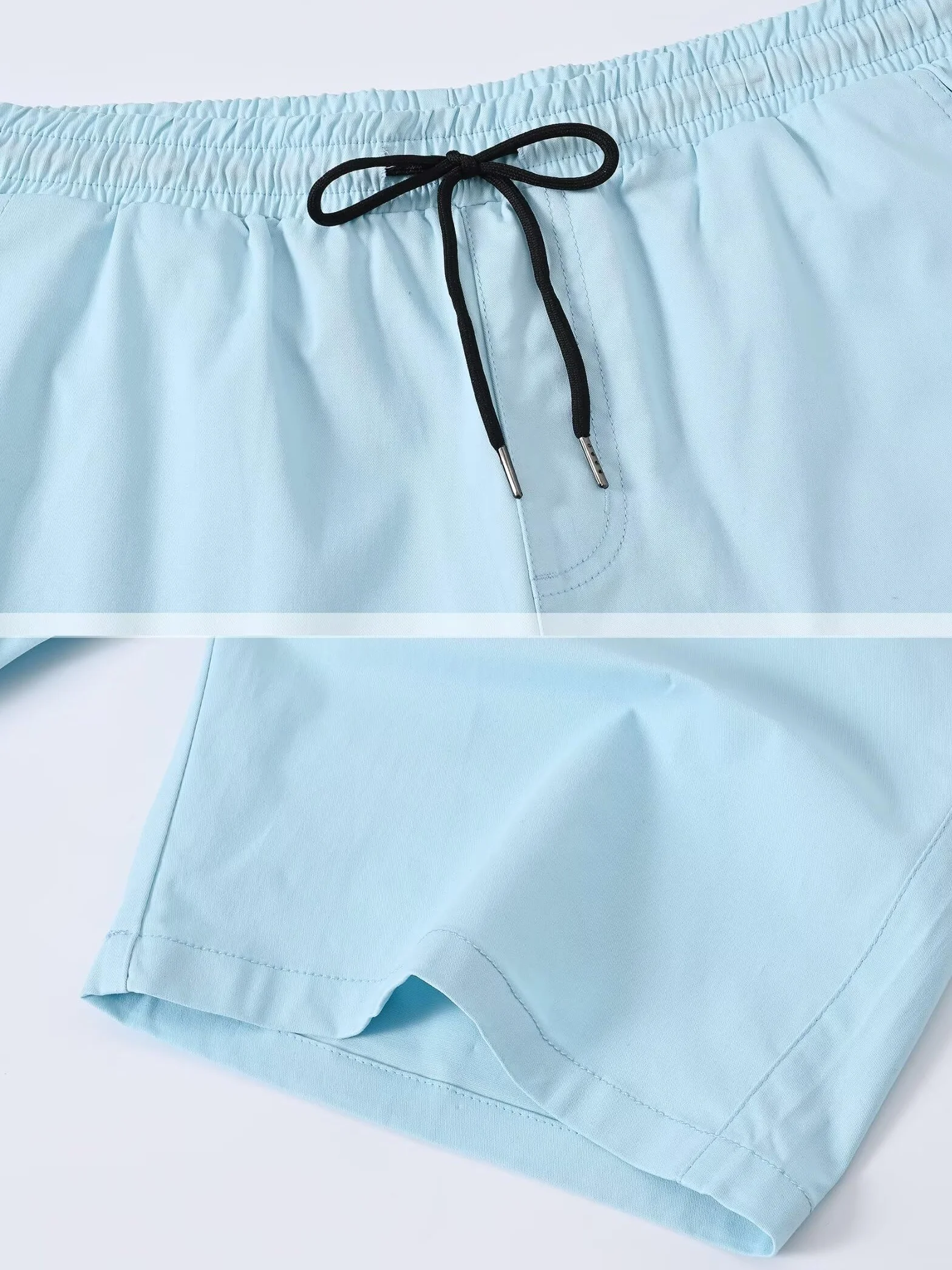 Pantalones Cortos Hombre Casual Verano Chino Shorts con Bolsillos