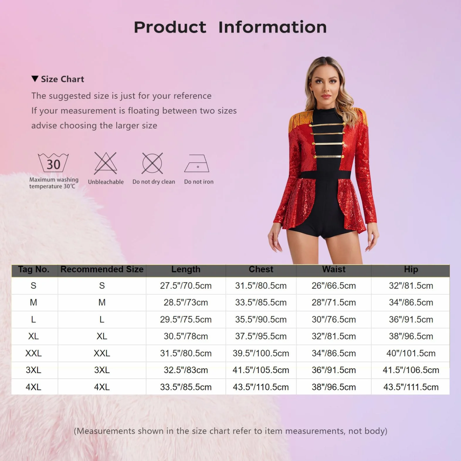 Alvivi Maillot de Domadora Circo con Borlas para Mujer Mono Lentejuelas Danza Patinaje Disfraz Carnaval S-4XL