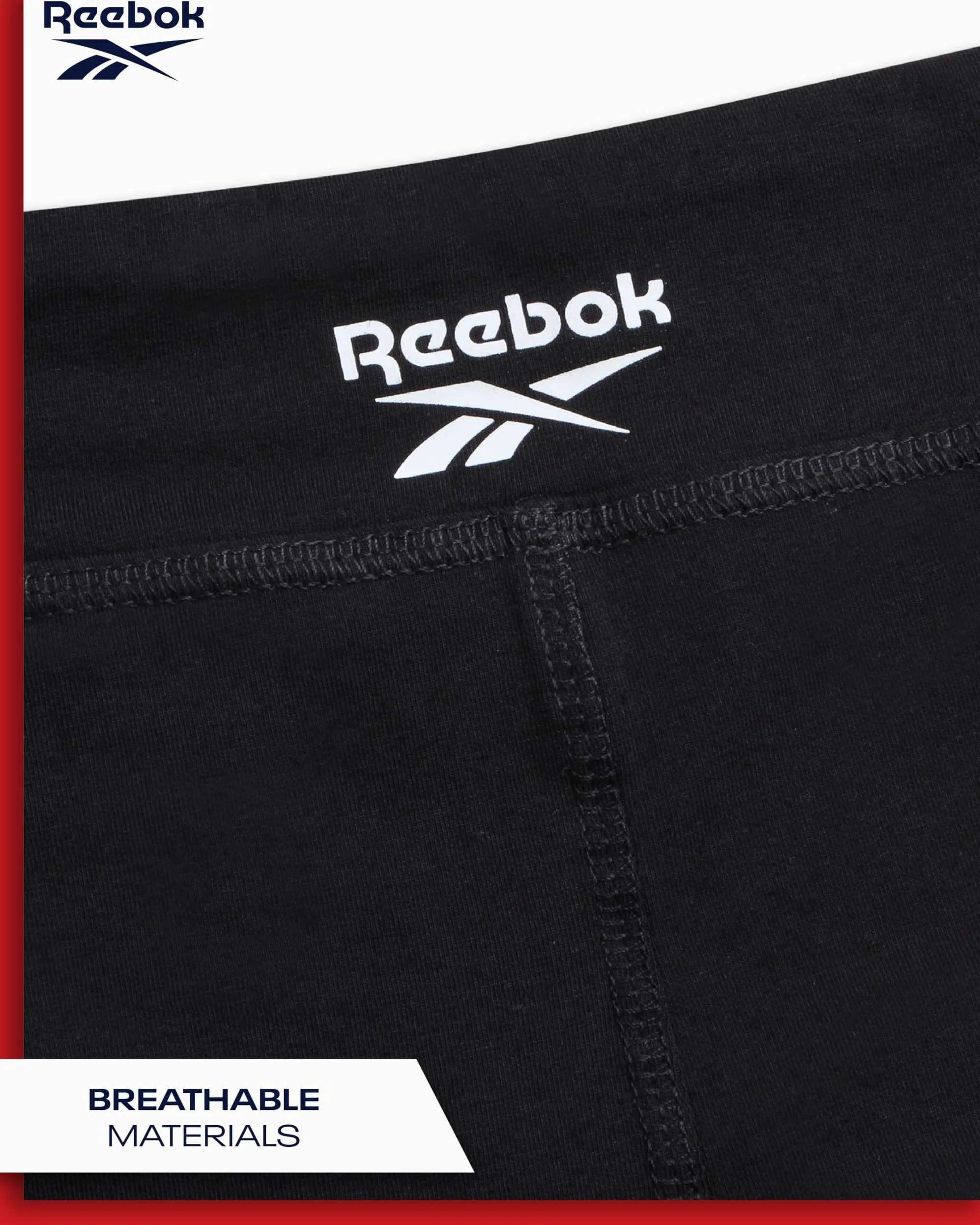 Reebok Leggings para niñas, leggings de algodón de rendimiento atlético, pantalones de yoga elásticos para niñas, mallas de baile (tallas: 7-12)