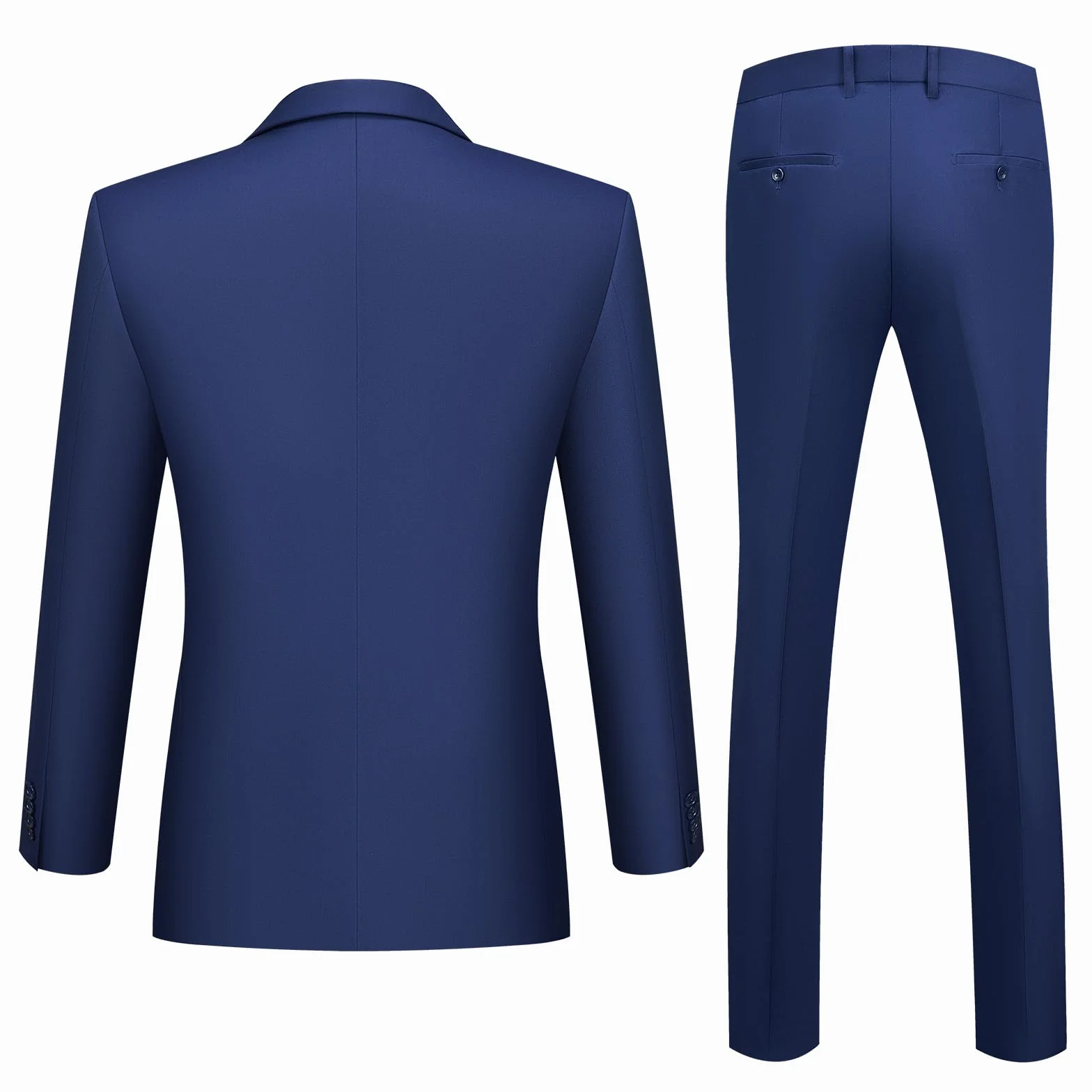 Traje de Hombre de 2 Piezas Slim Fit Traje de Boda de Negocios con Un Botón