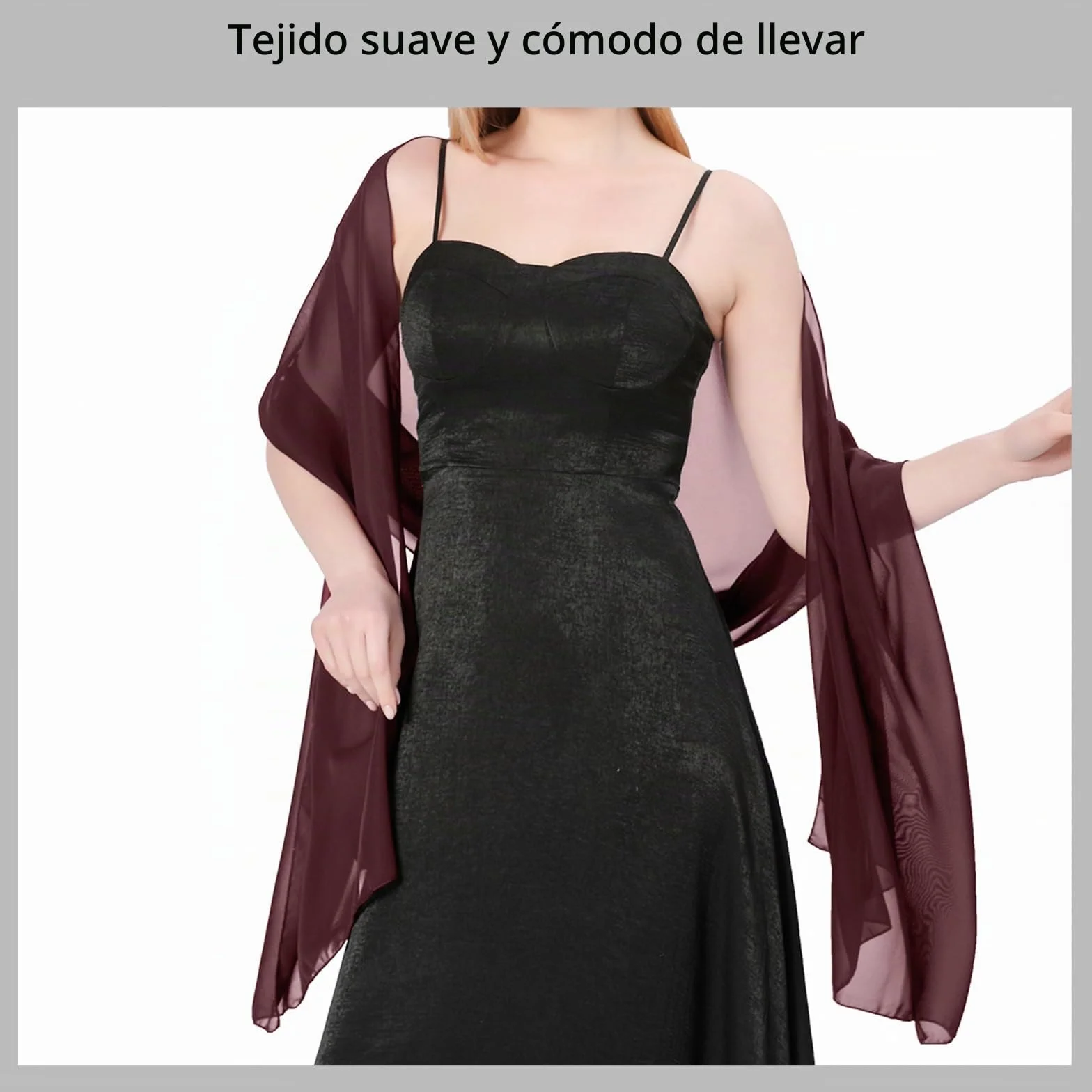 Chal Seda Chiffon Mujer Bufanda Pañuelo Moda Boda Fiesta