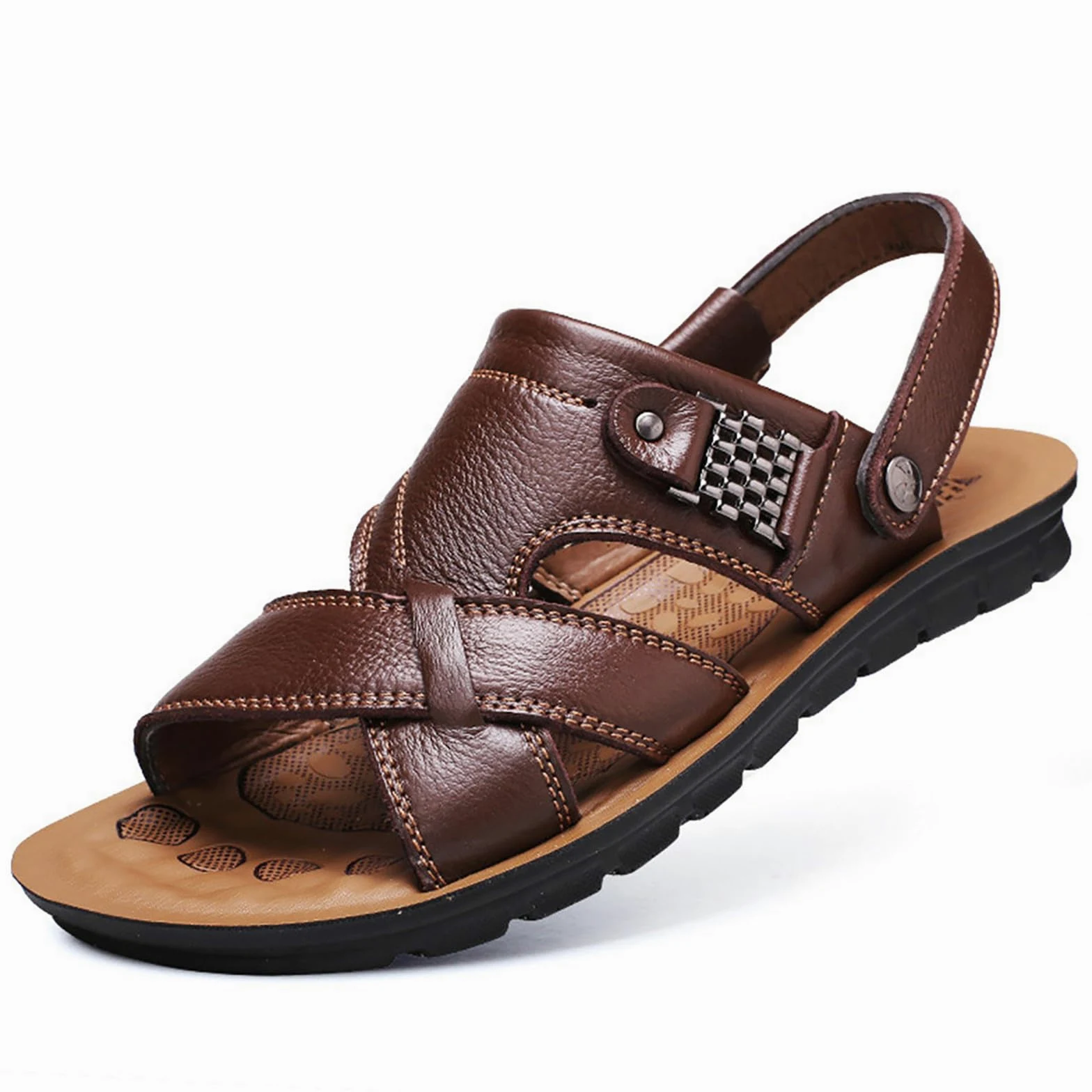 Sandalias Playa Hombre Suela de Goma Malla Transpirable con Bandas Ajustables Senderismo Casual Chanclas Piscina Zapas Calzado Sandalia Durable Flexible para Deporte